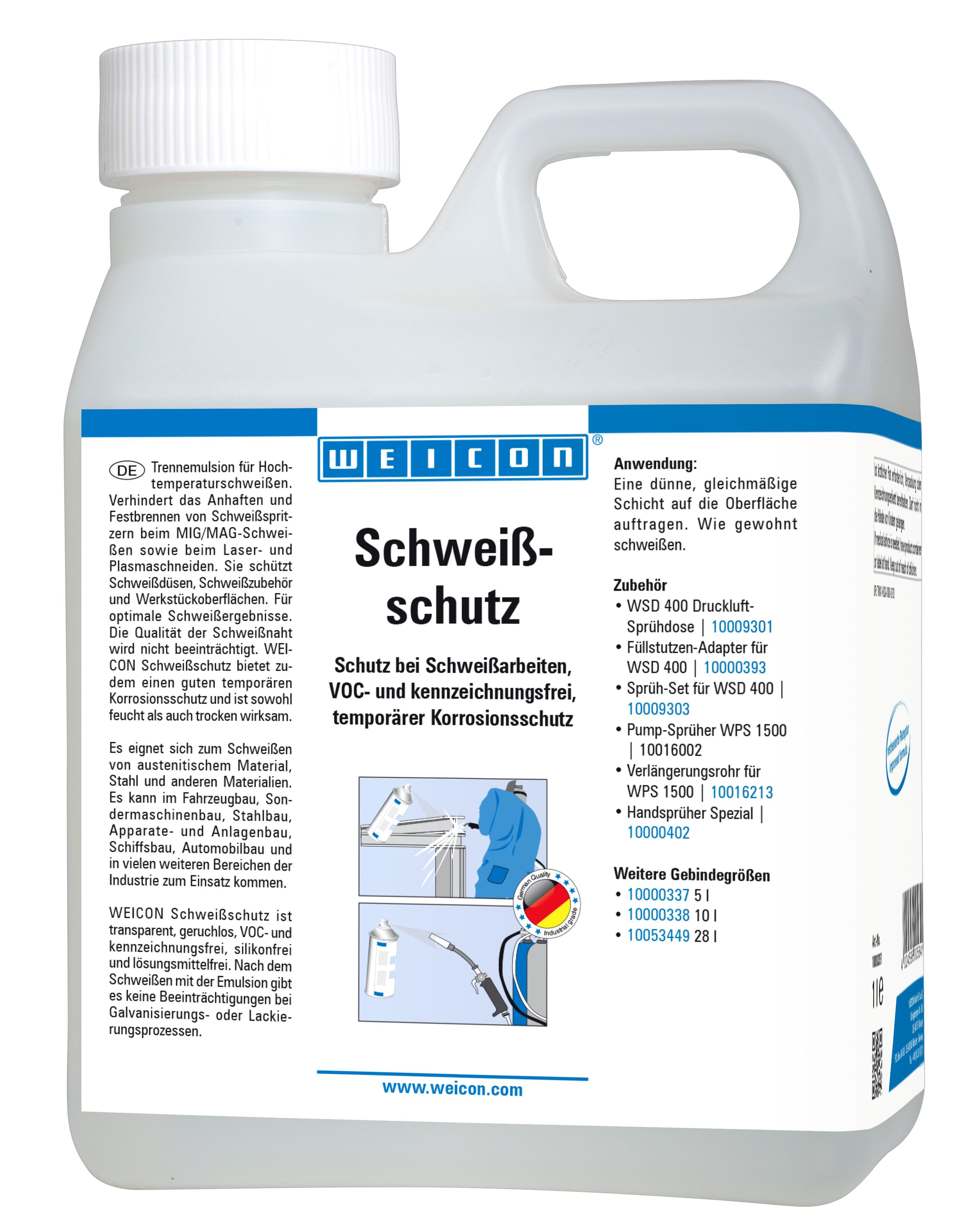 WEICON Rostschutzgrundierung Schweißschutz VOC- und kennzeichnungsfreier Schutz bei Schweißarbeiten, enthält keine chlorierten Kohlenwasserstoffe, Lösungsmittel, Silikone