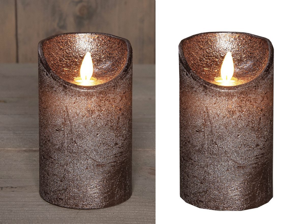 Coen Bakker Deco BV LED-Kerze LED Echtwachskerze Kerze 10 / 12,5 / 15 cm Ti günstig online kaufen