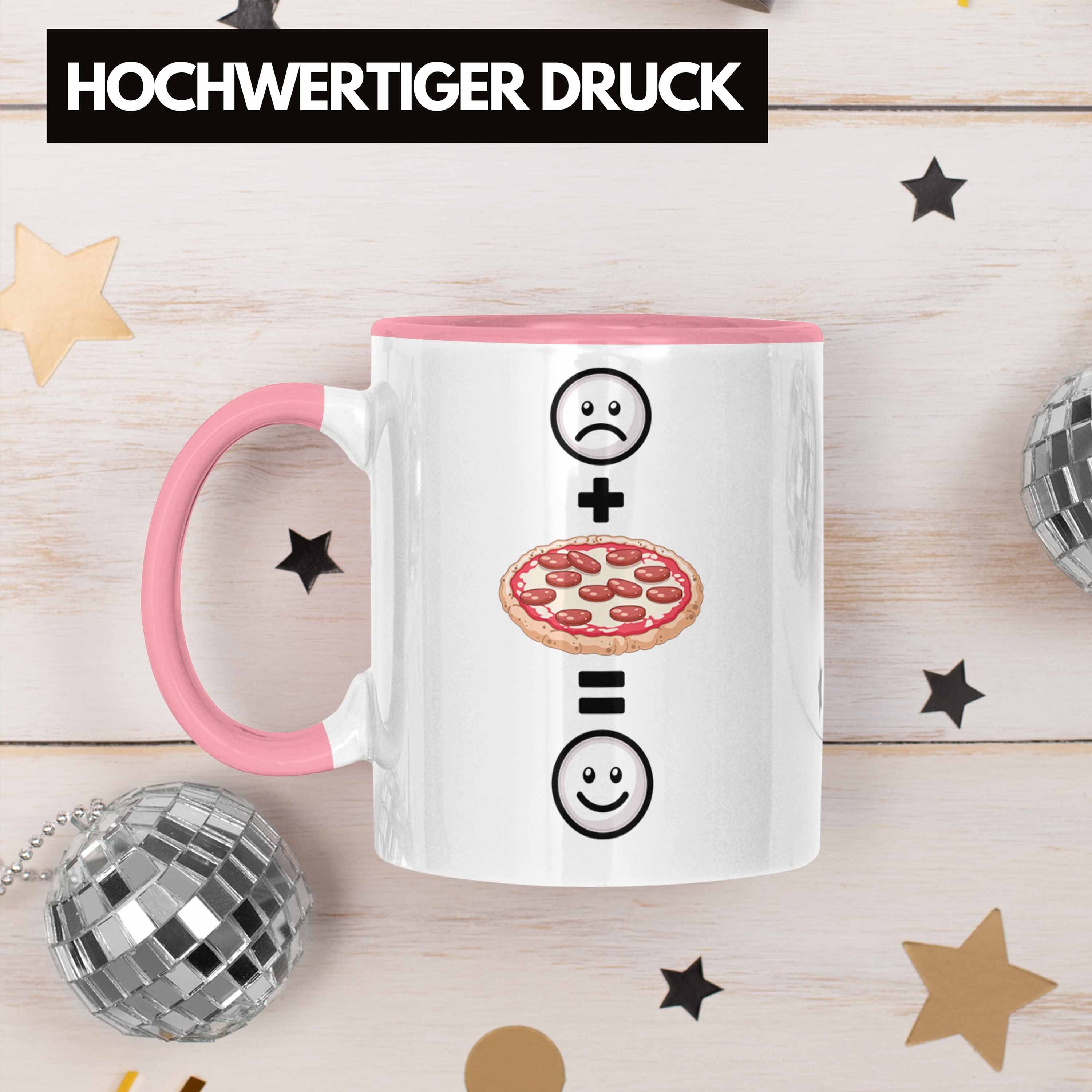 Trendation Tasse Pizza Tasse Geschenki für Rosa Lustige Geschenk Pizzaliebhaber Pizzabäcker