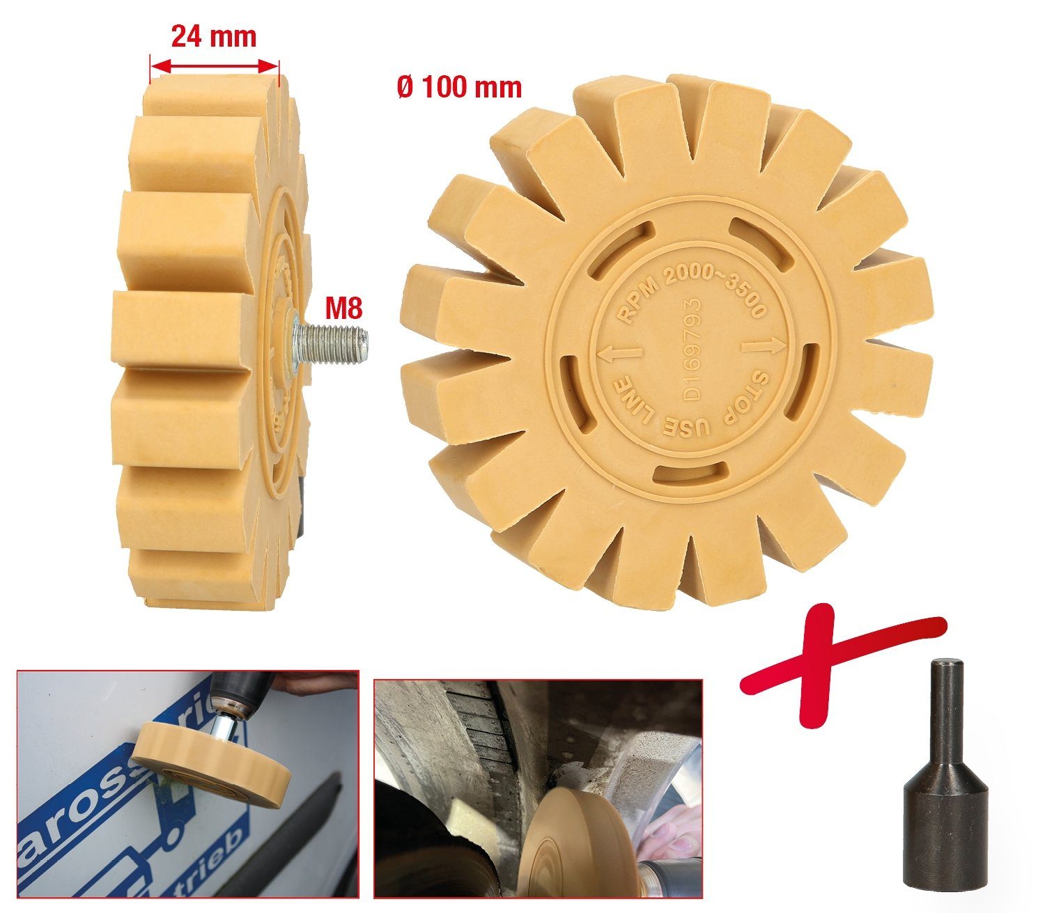 Auch die neuesten Werke sind im Angebot KS Tools Lamellen Folienradierer 515.1247, Montagewerkzeug 515.1247 mit