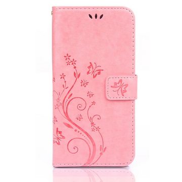 Numerva Handyhülle Bookstyle Flower für Xiaomi Redmi Note 8 Pro, Handy Tasche Schutzhülle Klapphülle Flip Cover mit Blumenmuster
