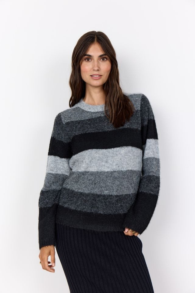 Strickpullover - SC-Ilene 3 Pullover – gestreifter Damenstrick mit Rundhalsausschnitt