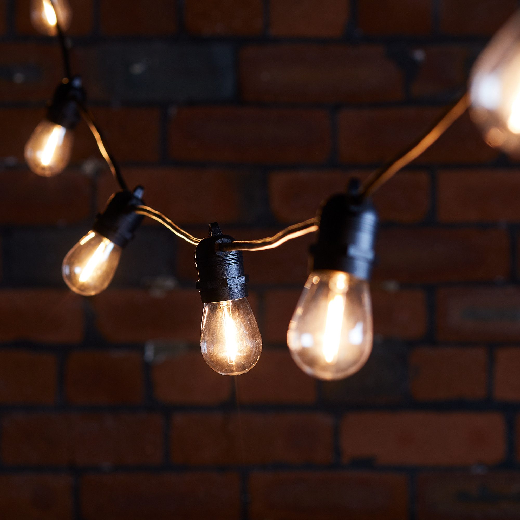 Lights4fun LED-Lichterkette Ultimate Connect 5m 10er LED Lichterkette Glühbirnen warmweiß koppelba