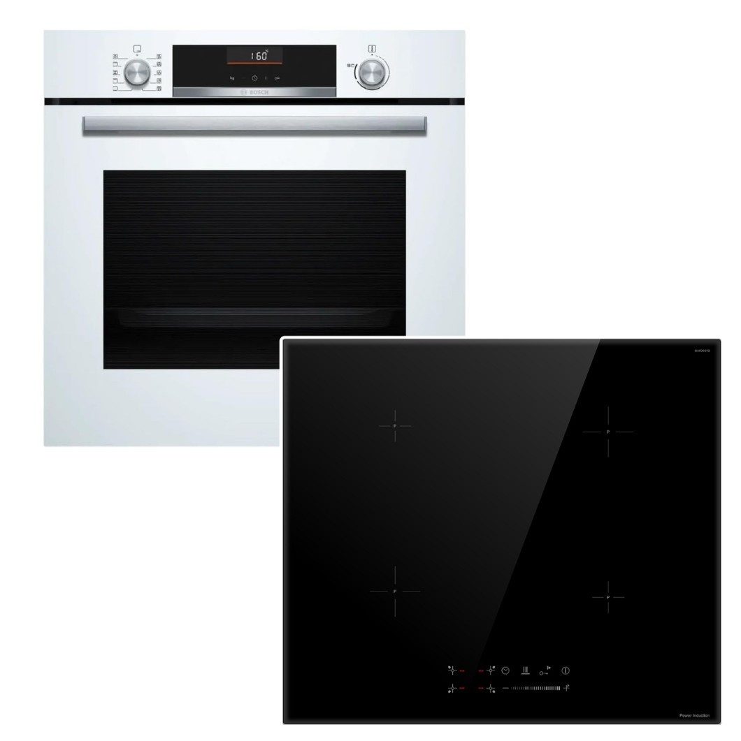 BOSCH Backofen-Set AirFry AutoPilot + keenberk Induktionskochfeld Booster Touch Slider, mit Nein, EcoClean Direct
