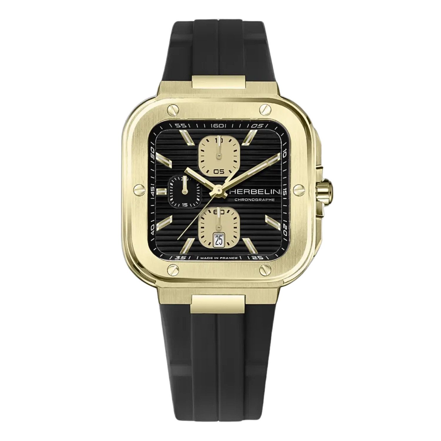 Michel Herbelin Quarzuhr Michel Herbelin Uhr Herren Cap Camarat Square Chrono 35646P1N14CA, (1-tlg)