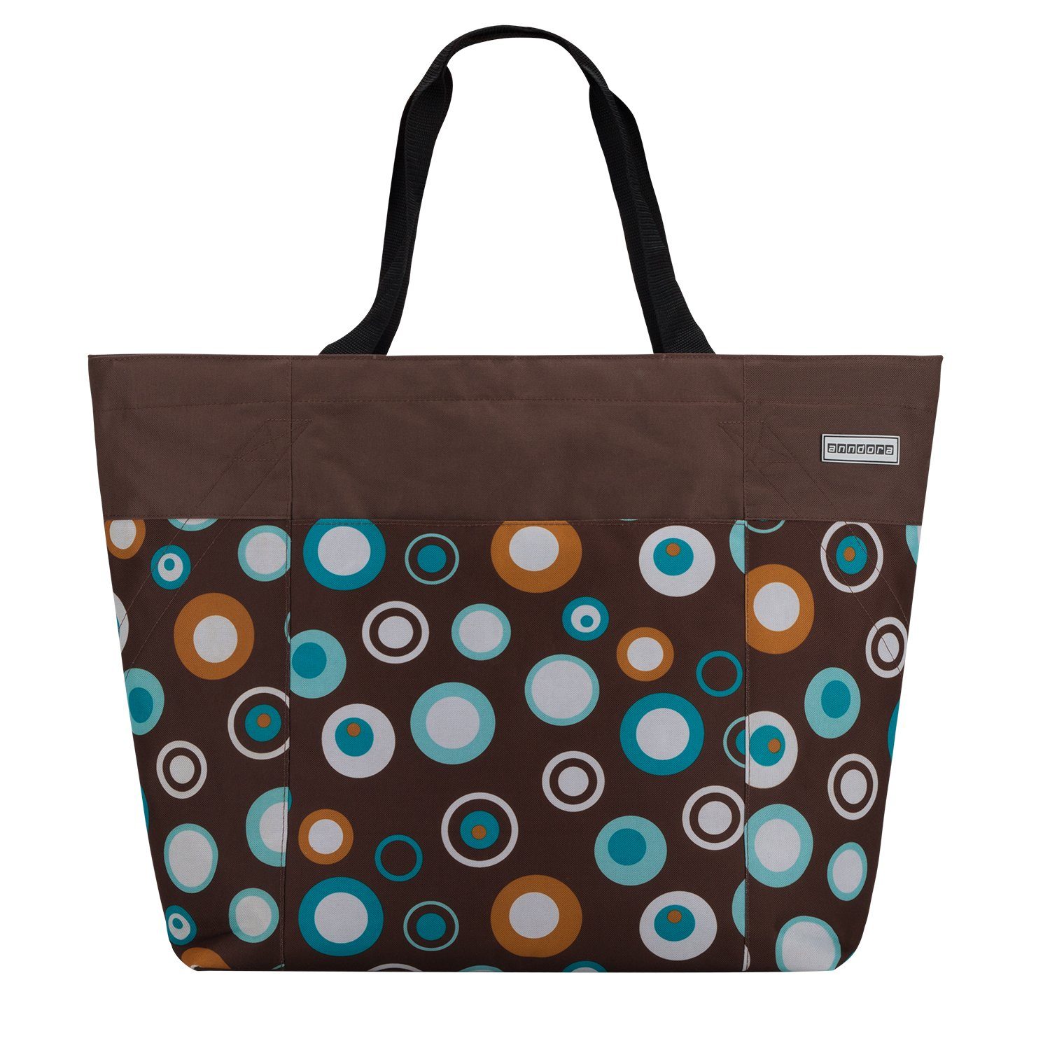 anndora XL-Strandtasche Schultertasche Freizeittasche 40 Liter, Geräumig – Stabil – Mit Reißverschluss – Innen- & Außenfach
