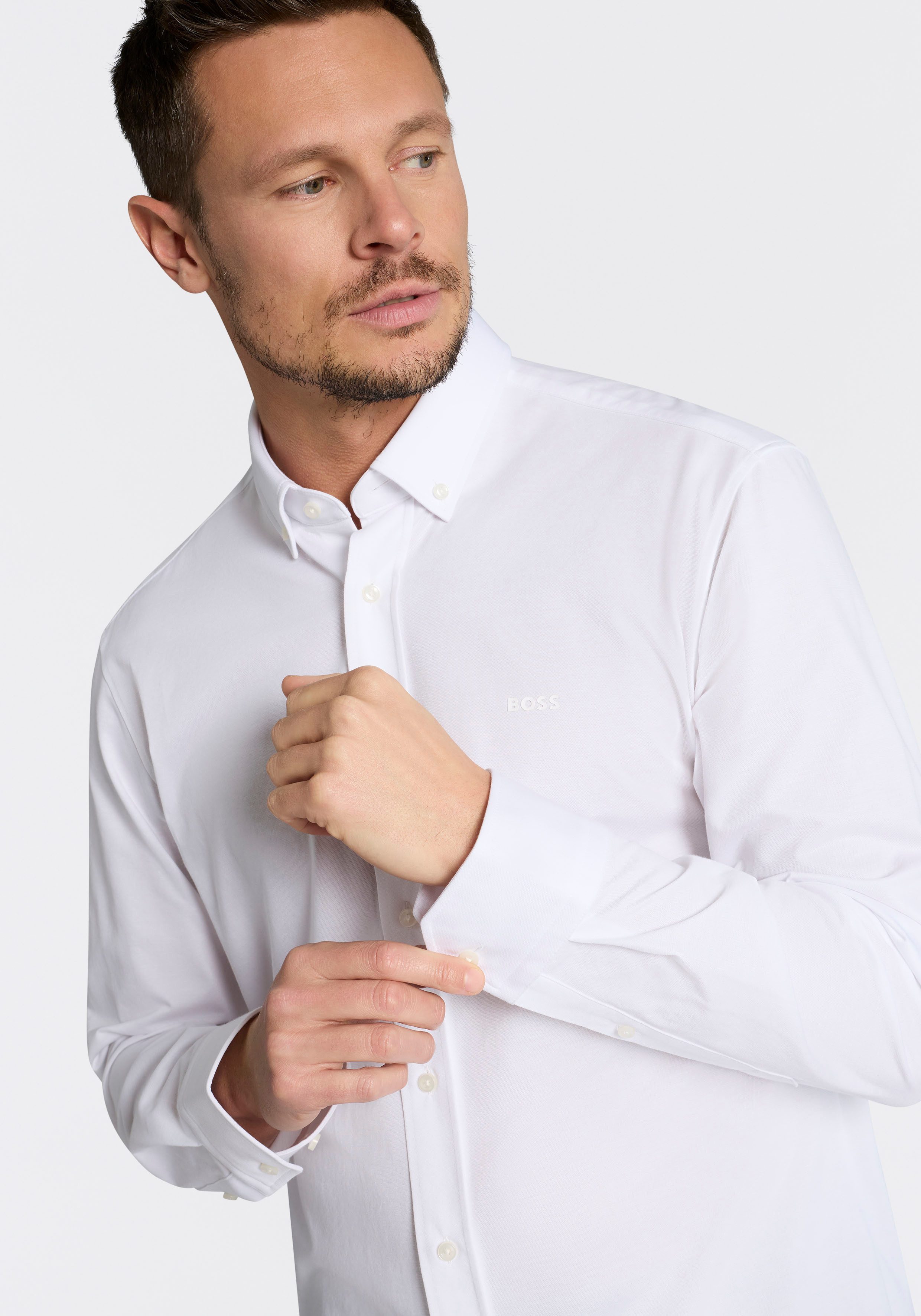 BOSS Businesshemd JOE mit Button-Down-Kragen, regular fit