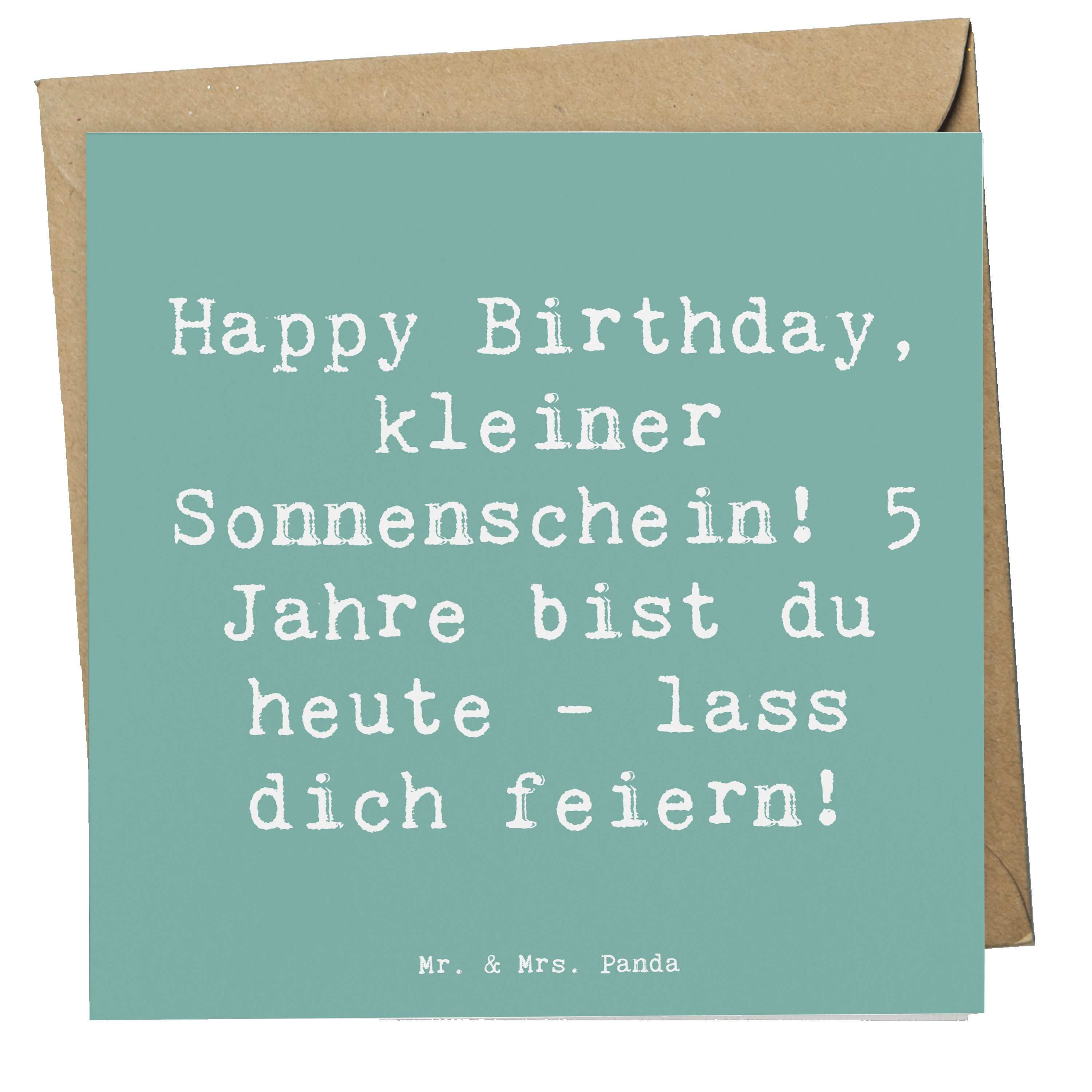 Grußkarte 5. Geburtstag Sonnenschein - Meeresbrise - Geschenk, Geburtstagsglück