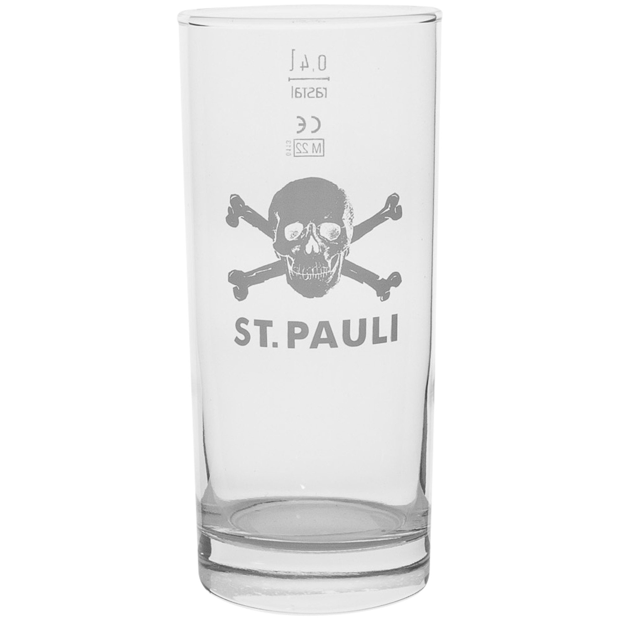 FC St. Pauli Glas FC St. Pauli - Glas Totenkopf - 0,4 L, Glas