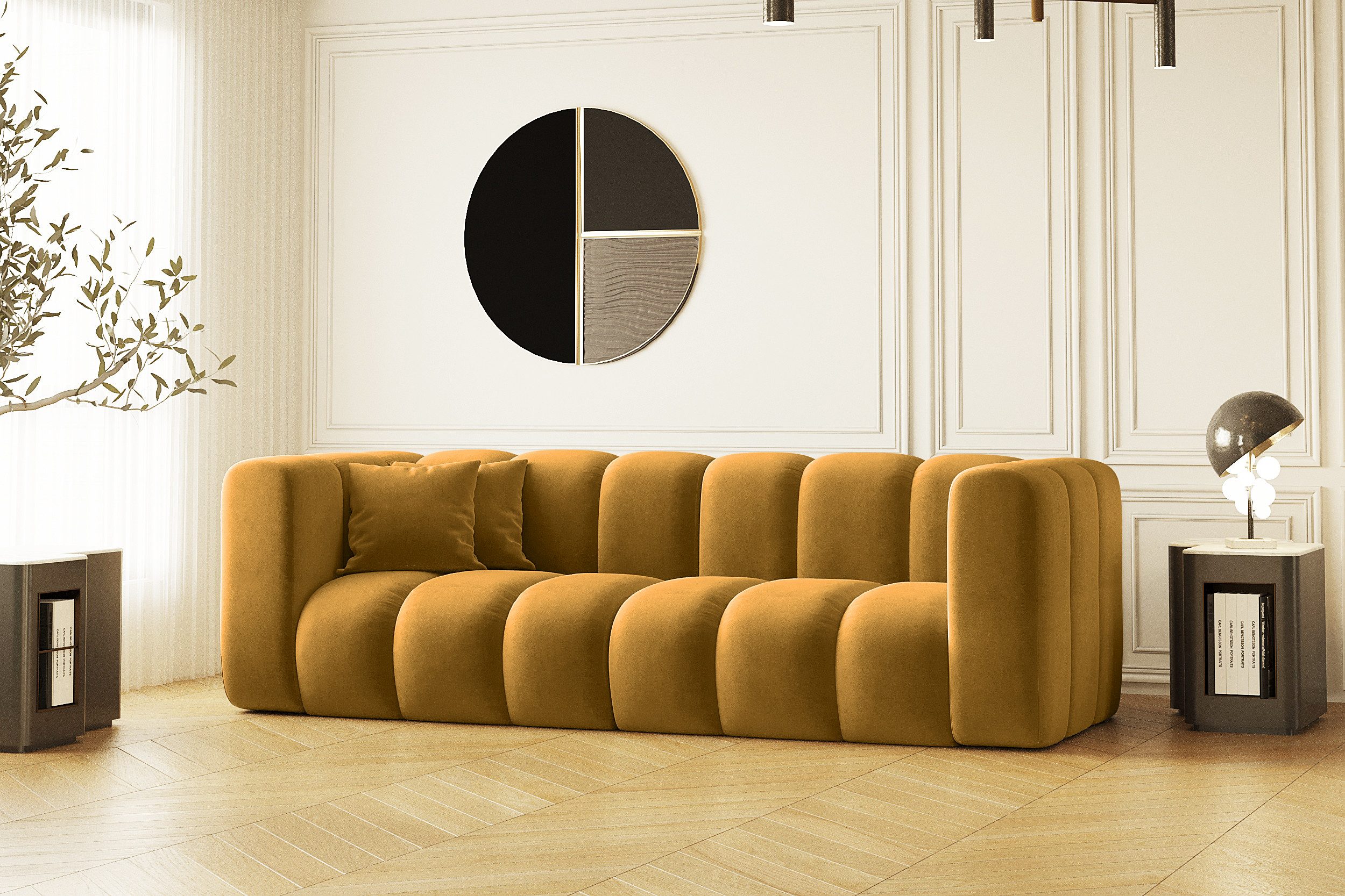 Kaiser Möbel Sofa Couch, Dreisitzer Grand Modular Stoff Salvador und Haga, Bequem, modular, viele Farben