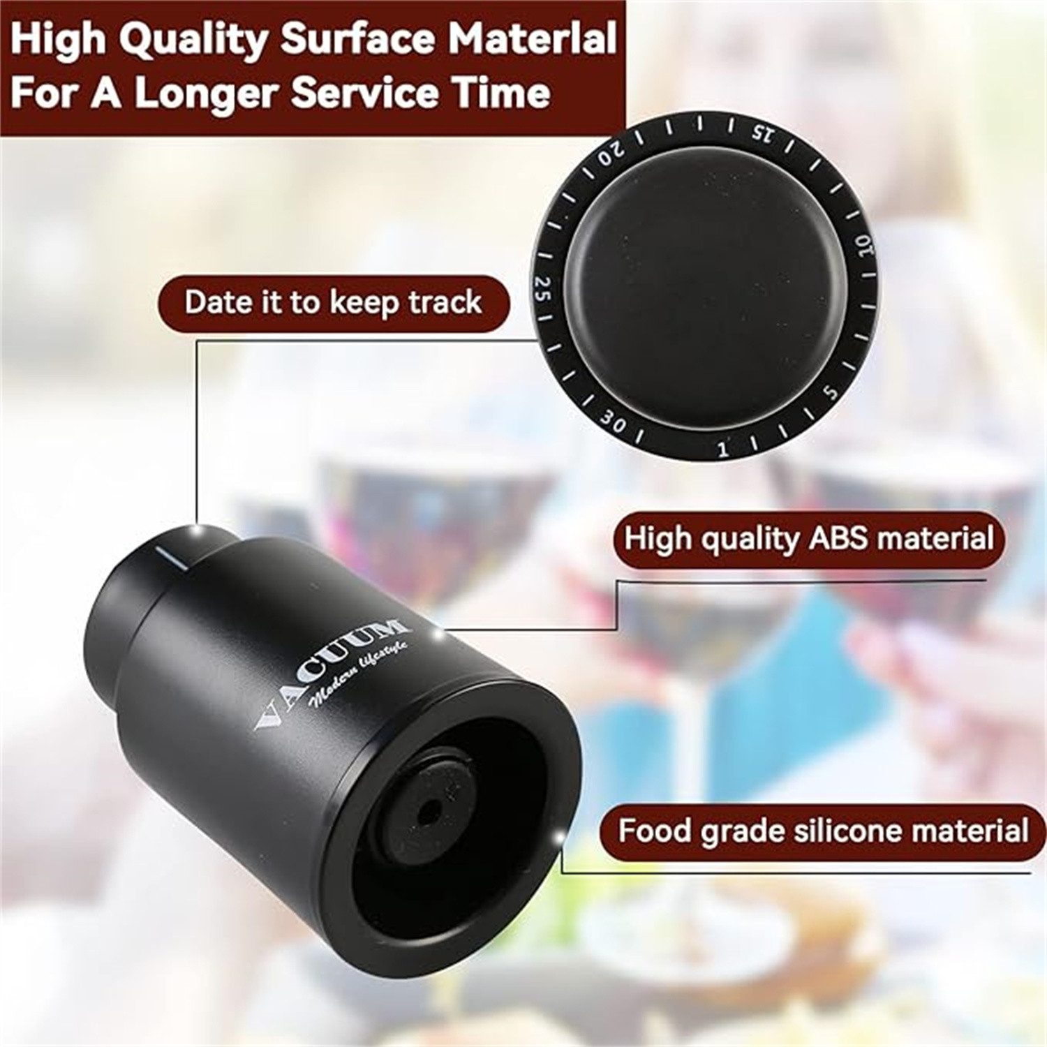 autolock Flaschenverschluss 2 Stück Flaschenverschluss, Weinflaschenverschluss, (2-tlg)