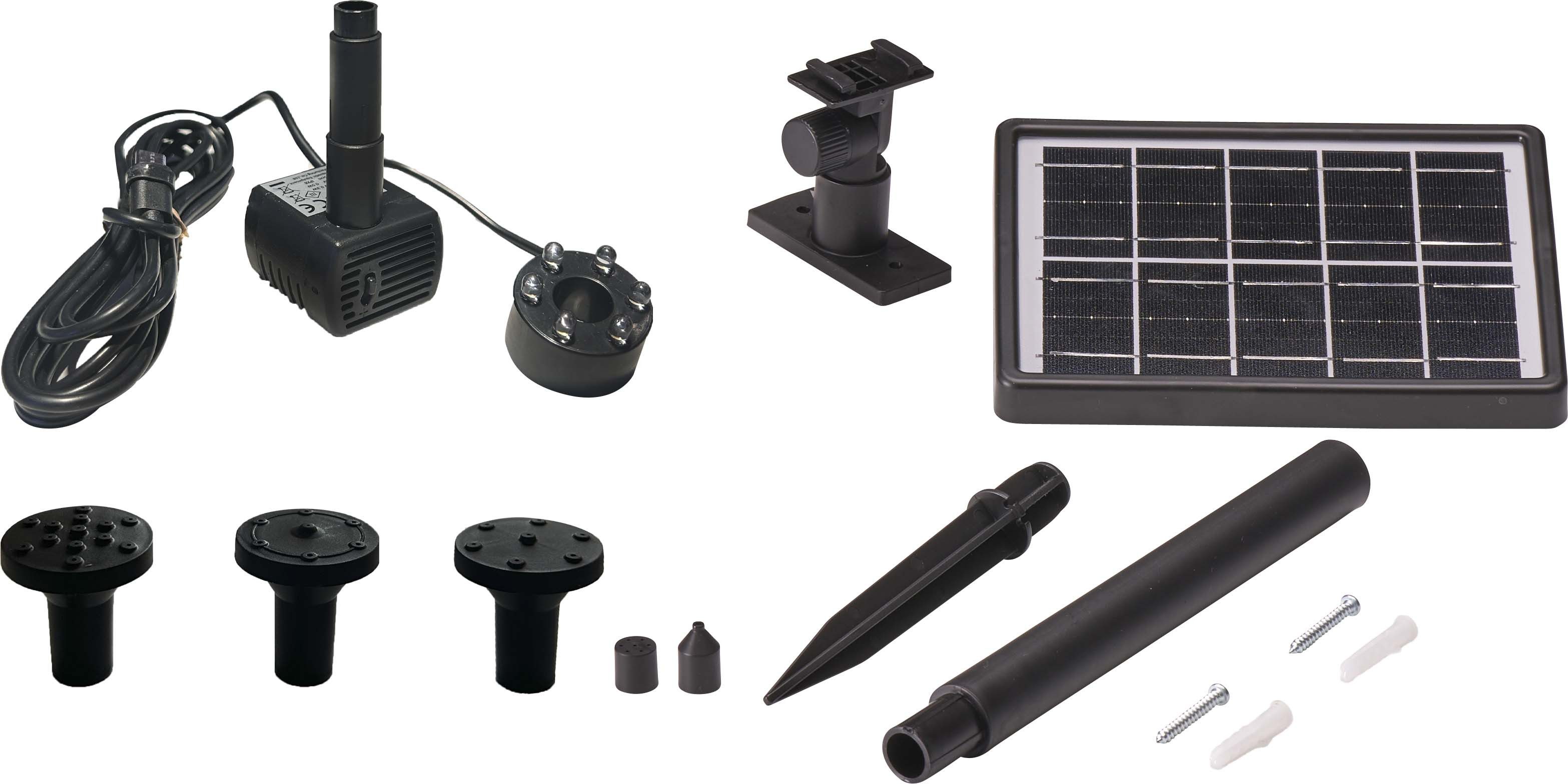 Northpoint Gartenbrunnen Solargartenbrunnen mit LED für Außenbereich