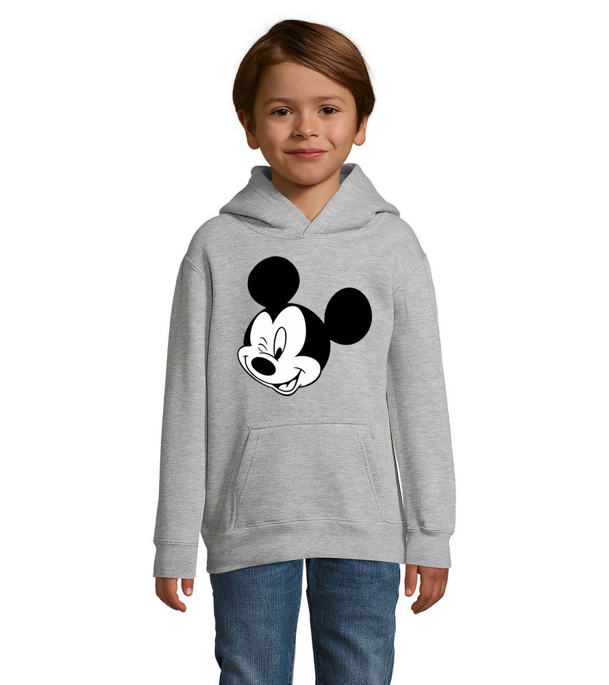 Blondie & Brownie Hoodie Kids Hoodie Mickey Zwinker Print Baumwollmix Freizeit Komfort (Einzelartikel) Kinder Hoodie Mickey Zwinker Motiv Kapuze Baumwollmix bequem Freizeit