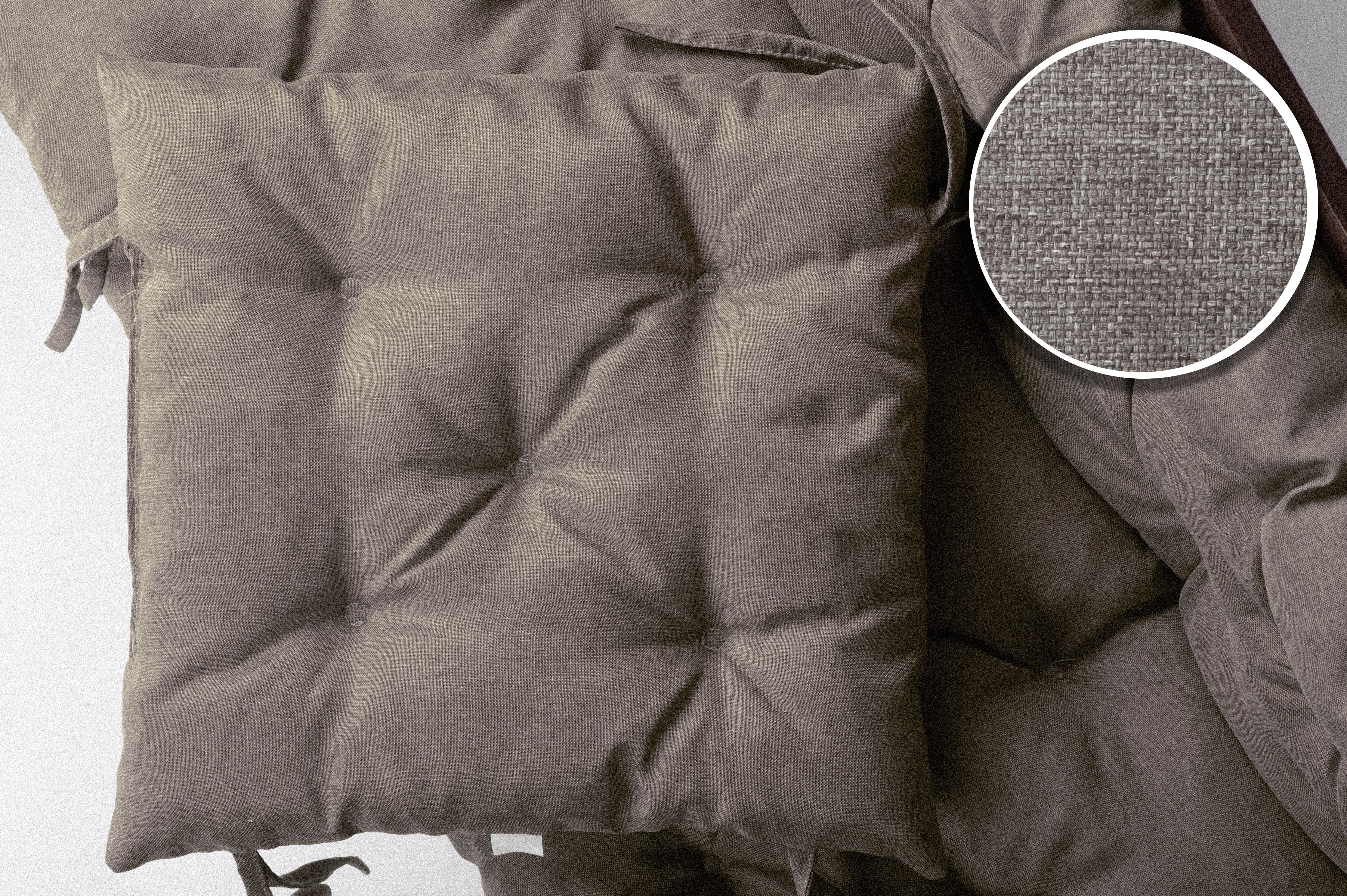 sunnypillow Bankauflage Bankauflage Stuhlkissen viele Farben und Größen zur Auswahl, 40 x 40 cm grau