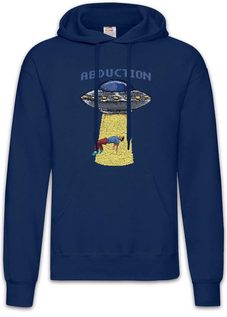 Hoodie Abduction UFO Herren Hoodie Pixel Flying Saucers Vril Flugscheibe