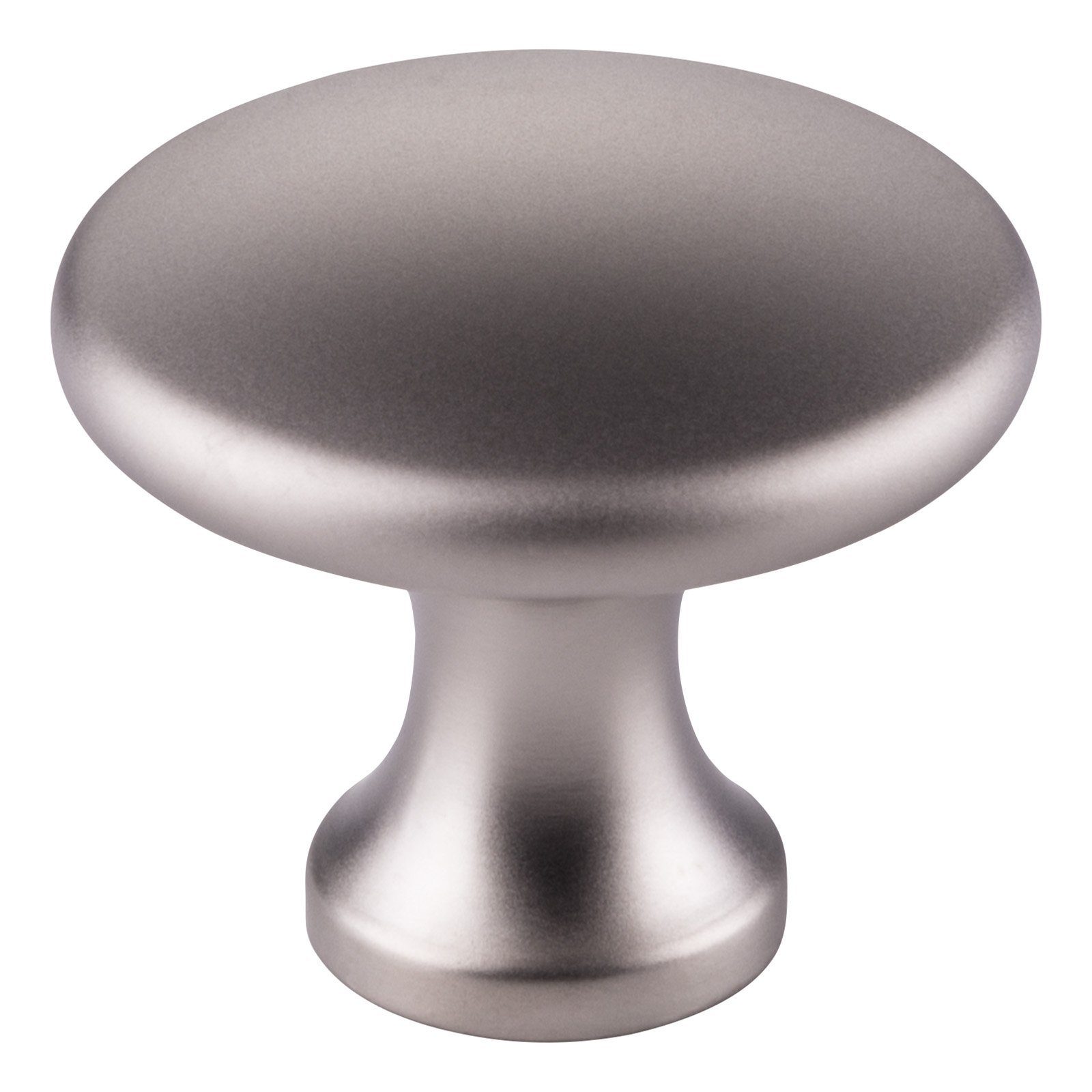 SO-TECH® Möbelknopf Schrankknopf DENISE Ø 29 mm Höhe 25 mm (1-St), Zinkdruckguss, Edelstahloptik matt, inkl. Befestigungsschrau