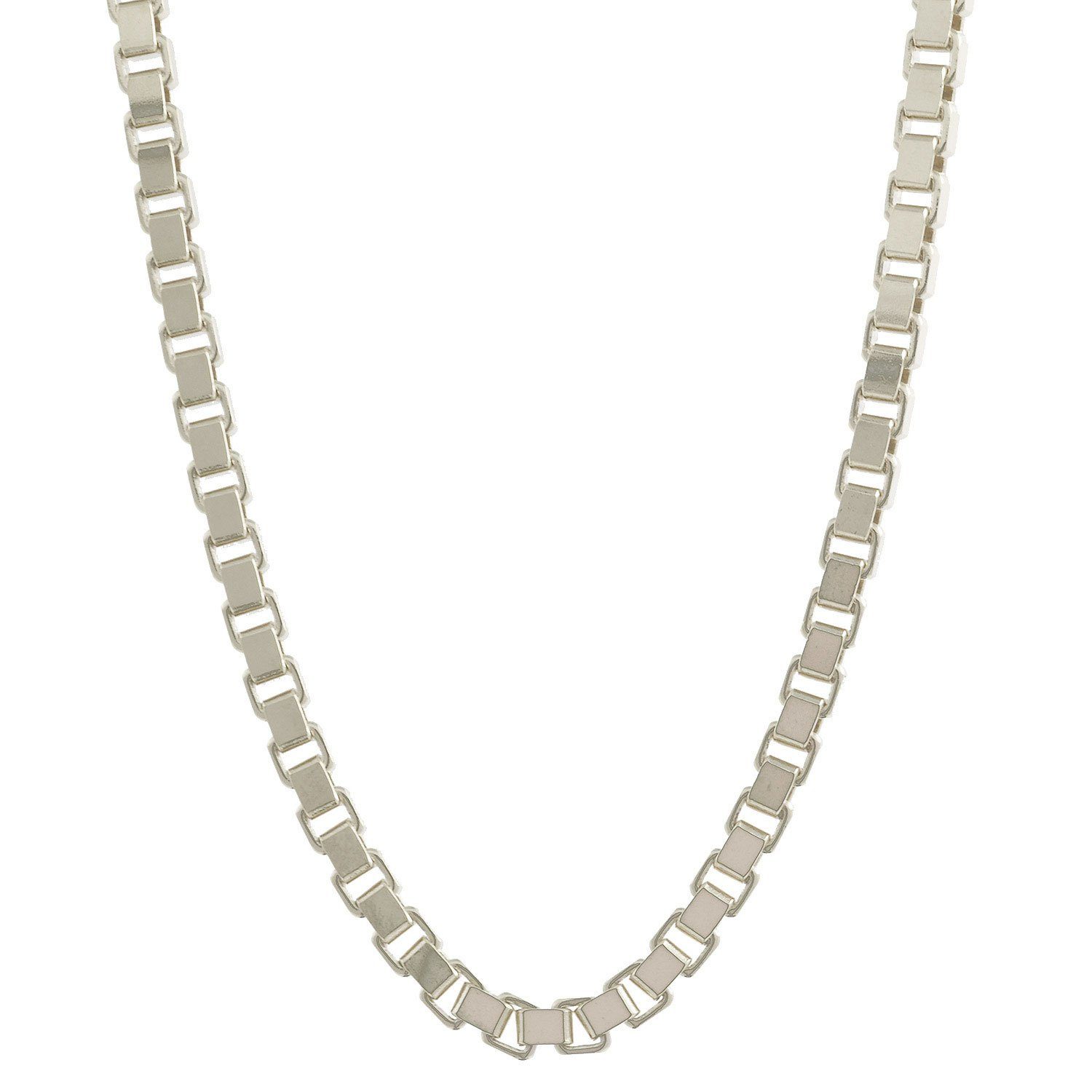 HOPLO Silberkette Silberkette Venezianerkette Länge 40cm - Breite 1,8mm - 925 Silber, Made in Germany – Bild 3 von 3
