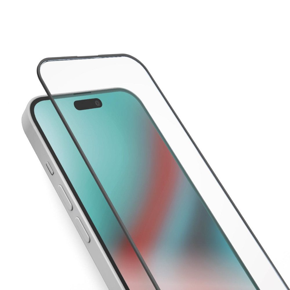 sbs Displayschutzglas Glas Displayschutz Full Cover für iPhone 16/15, Schwarz