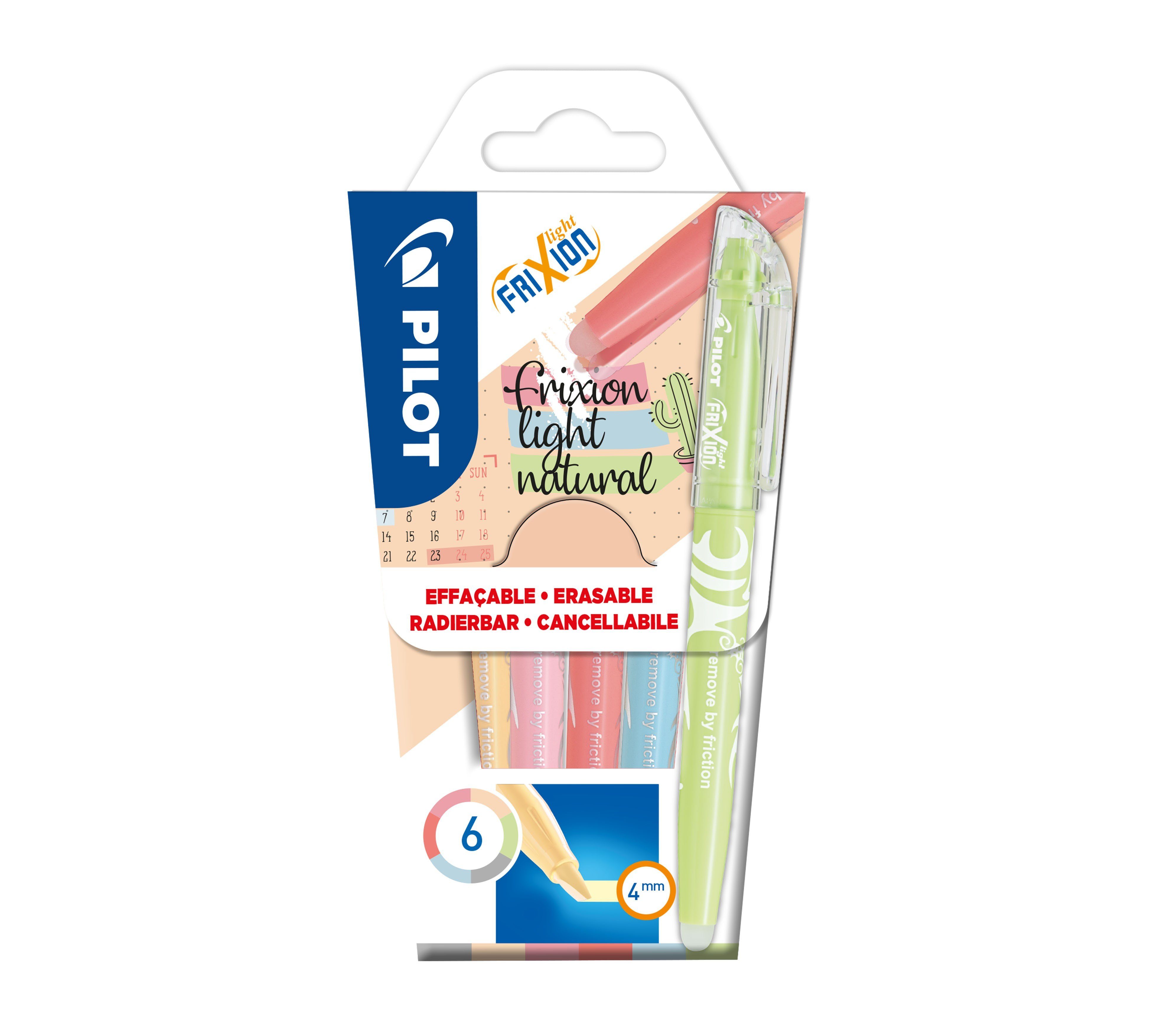 Marker PILOT Textmarker FriXion Light Natural 4.0 (M) 6er Set