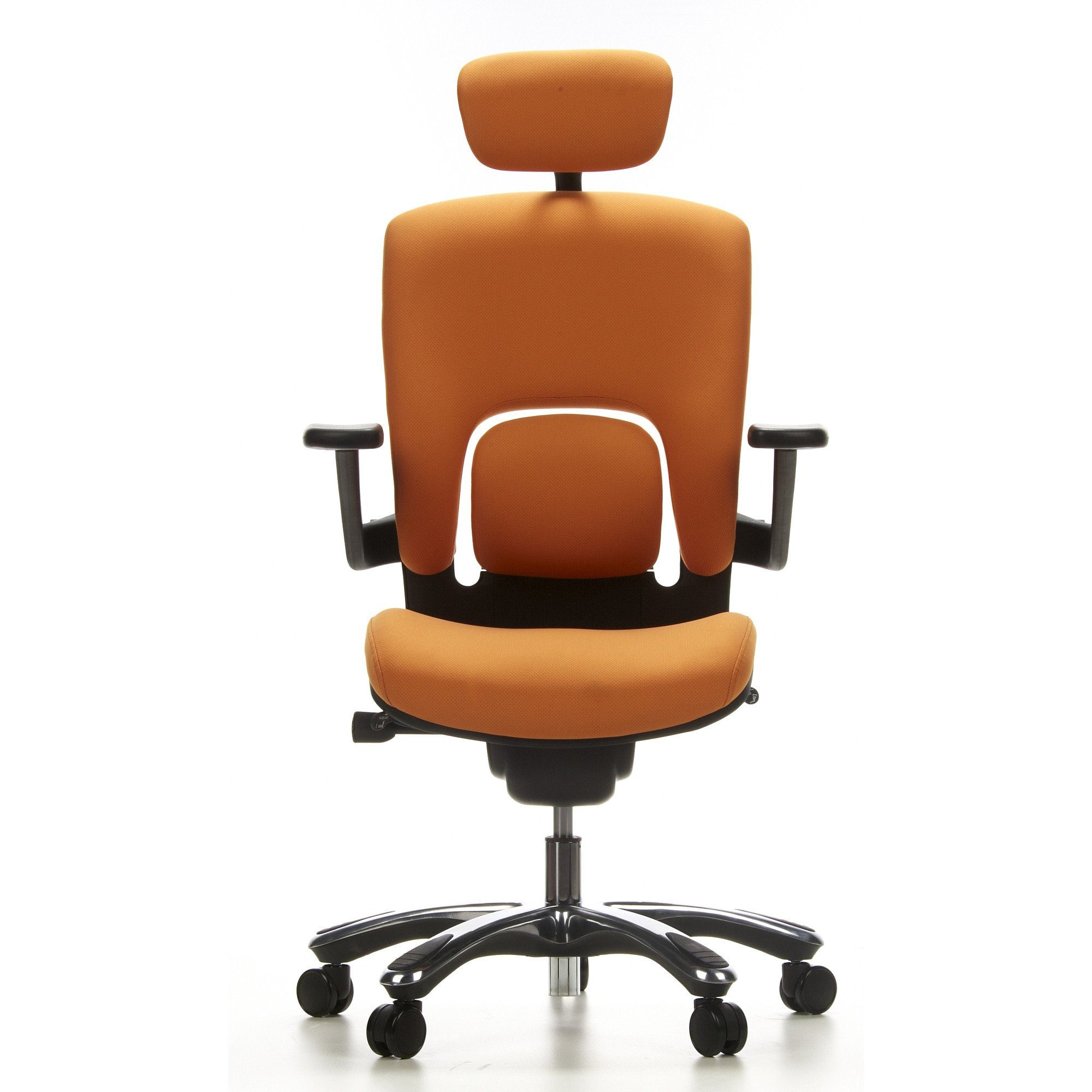 Bürostuhl OFFICE ergonomisch (1 Drehstuhl Stoff LUX End High Orange hjh Schreibtischstuhl St), VAPOR