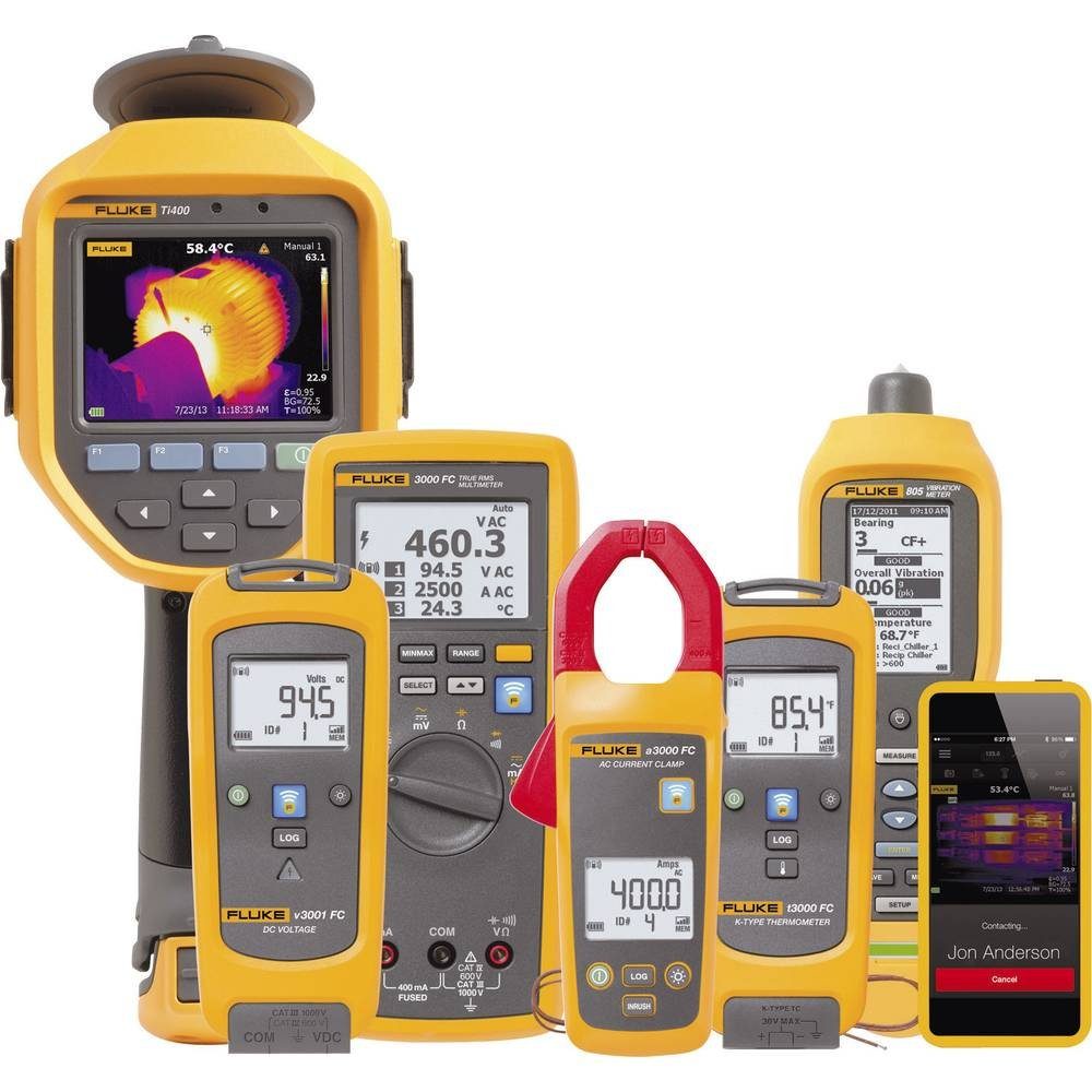 Fluke Multimeter Wireless-Stromzangen-Modul Connect™ 4401588, Datenlogger
