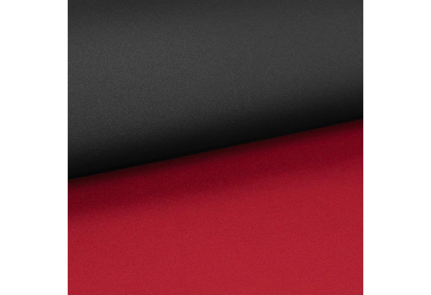 Thumbnail - maDDma Stoff 0,5m Neopren Stoff Doubleface 4,5mm Stretch 135cm breit Meterware, rot-schwarz