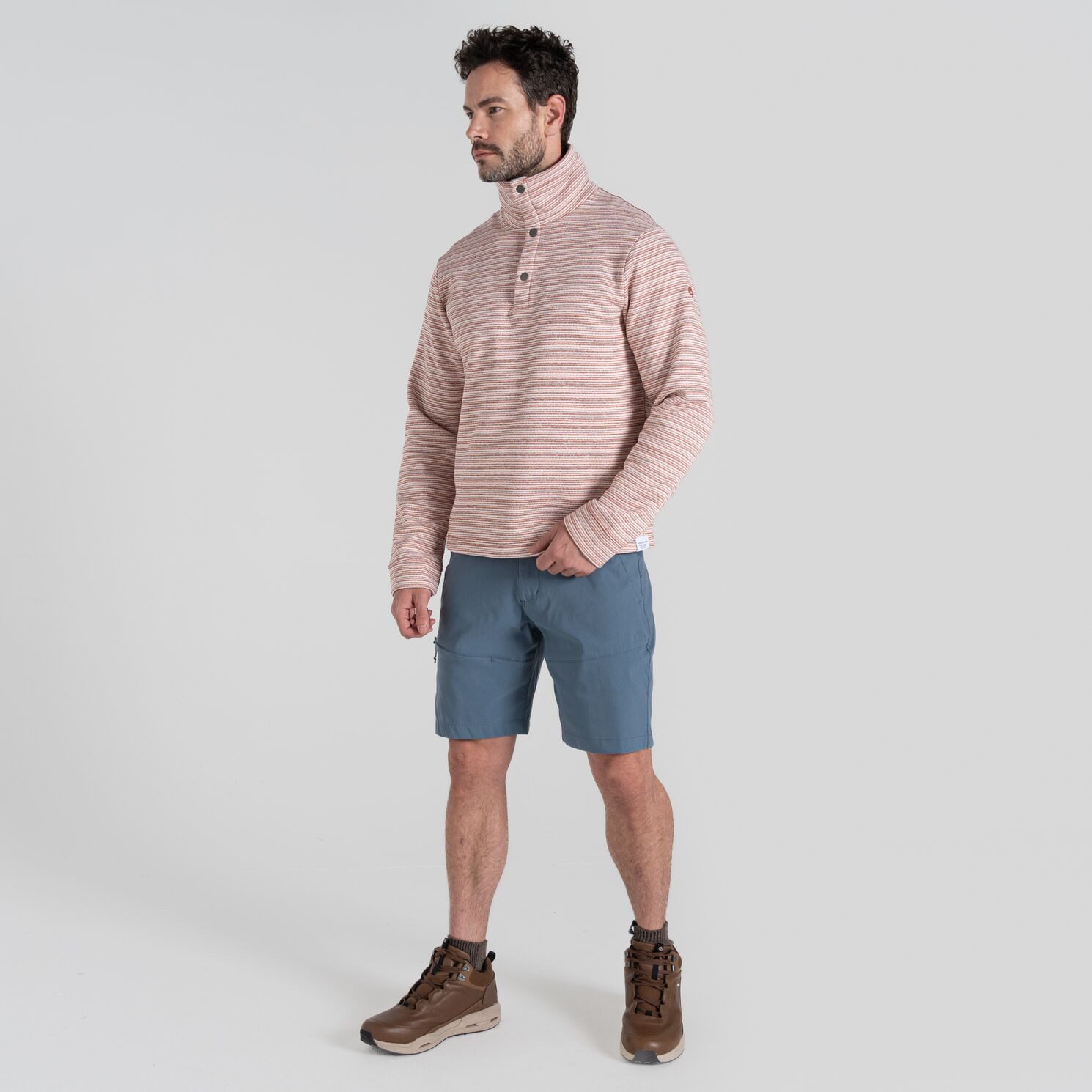 Craghoppers Trekkingjacke Craghoppers - Pelion Herren Overhead Fleecejacke mit Knopfleiste, red