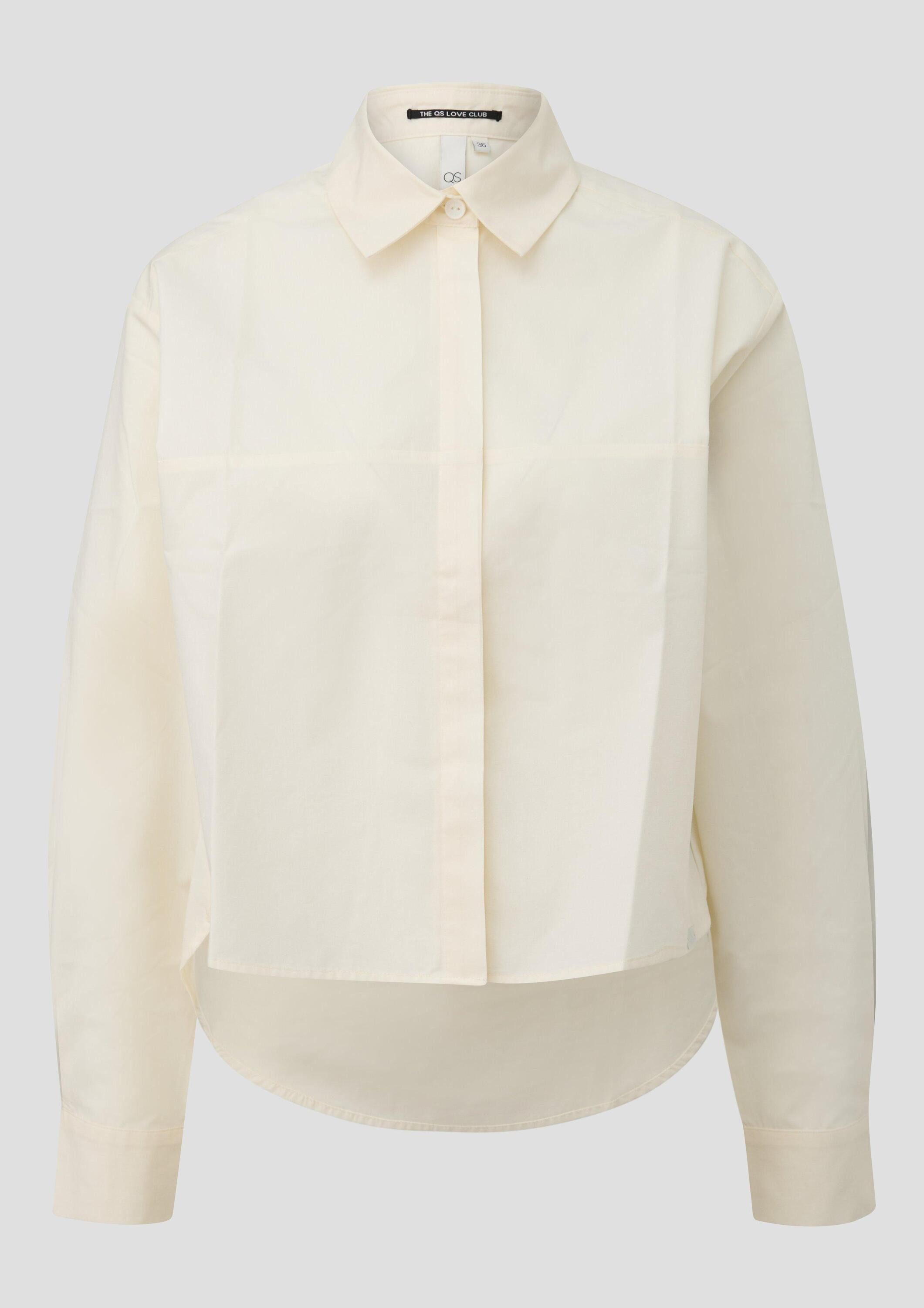 QS Langarmbluse Bluse Baumwollbluse