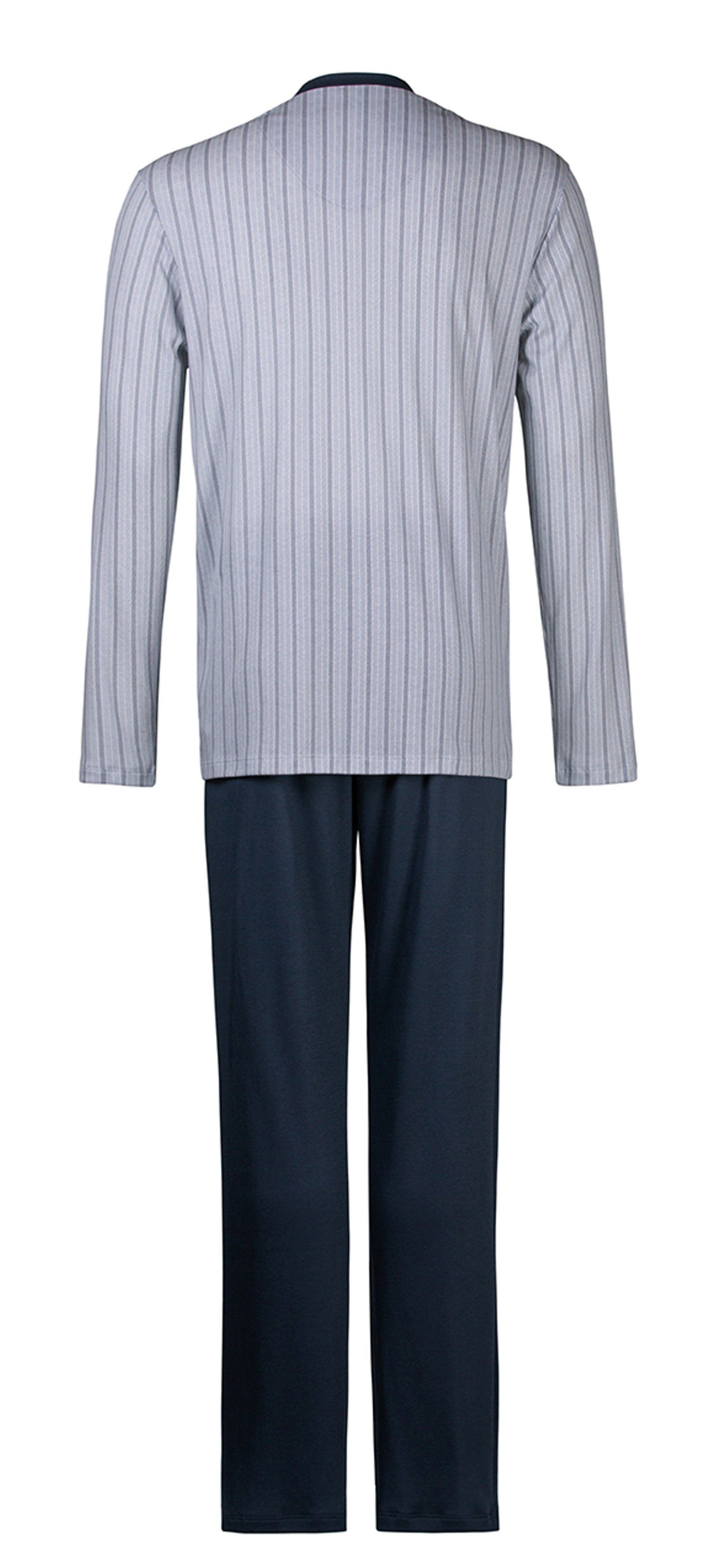 HUBER Pyjama Edler Herren Schlafanzug lang (2 tlg) Baumwoll-Interlock-Qualität