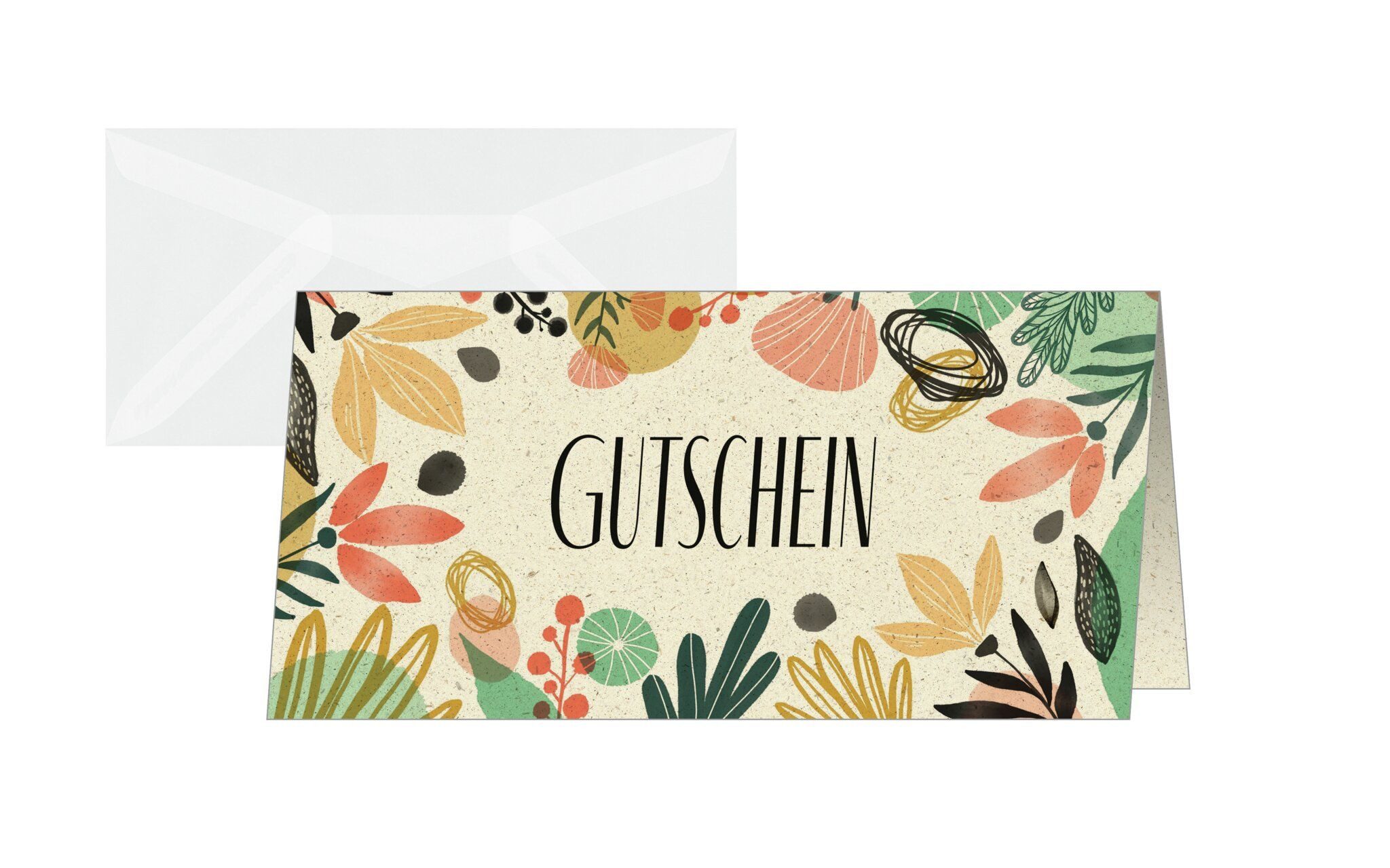 Sigel Geburtstagskarten SIGEL DS620 Gutschein-Karten - Colorful plants -