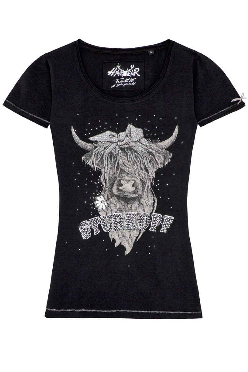 Hangowear Trachtenshirt Trachtenshirt Damen - QUENTAYA DELUXE - schwarz