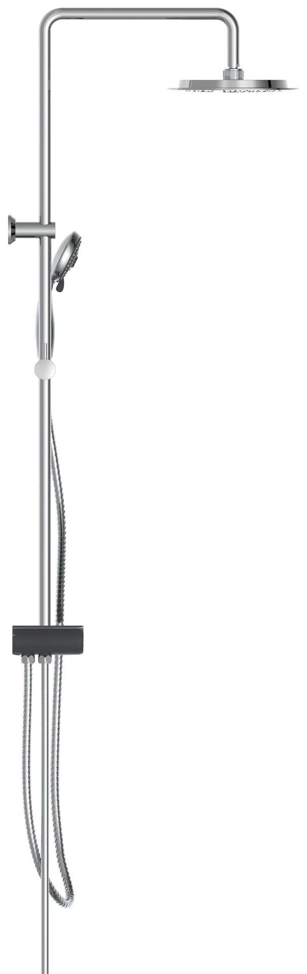 Schütte Brausegarnitur Aquastar, Höhe 113 cm, Regendusche ohne Armatur, Duschsystem mit Ablage, mit 5 Funktionen