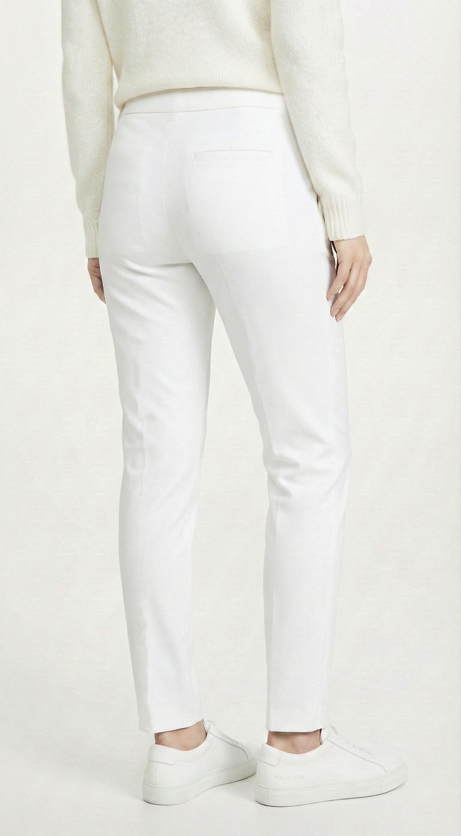 Kendindza Collection Stretch-Hose Damen Hose Stretch mit Kordel Stoffhose Damen elegant lang Made in Italy: Jogger-Pants, Gummibund, Schlupfhose weicher Stoff – Bild 3 von 3