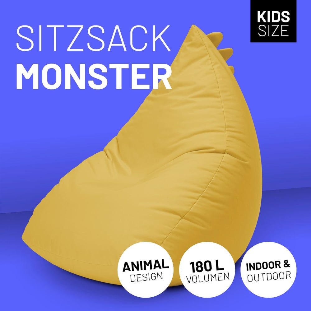 Lumaland Sitzsack Kinder Monster 80x80x70 cm, günstig online kaufen