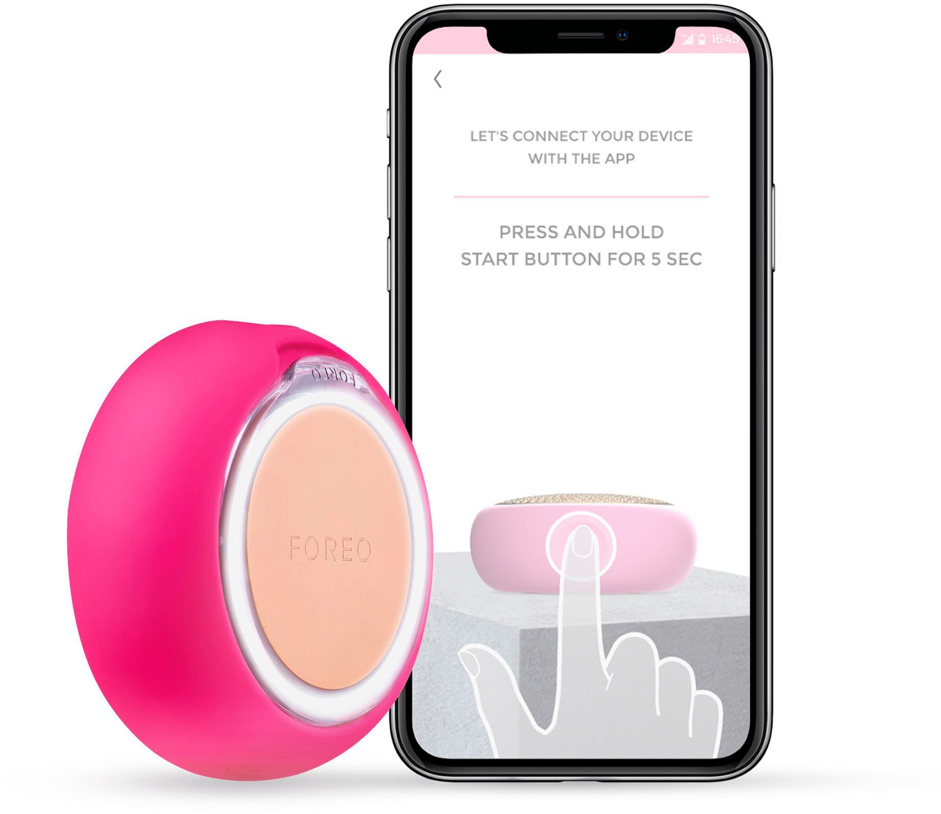 FOREO Elektrische UFO alle mini Hauttypen für fuchsia 2, Gesichtsreinigungsbürste