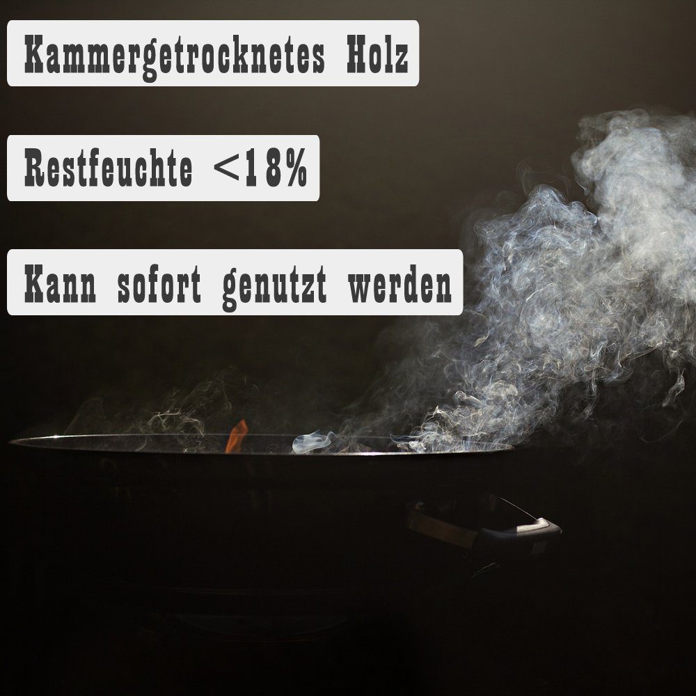 kg Smoken Feuer, Räucherklötze Grillmaster kg BBQ Eiche 2-4 Grill Räucherspäne Chunks 2 Räuchern