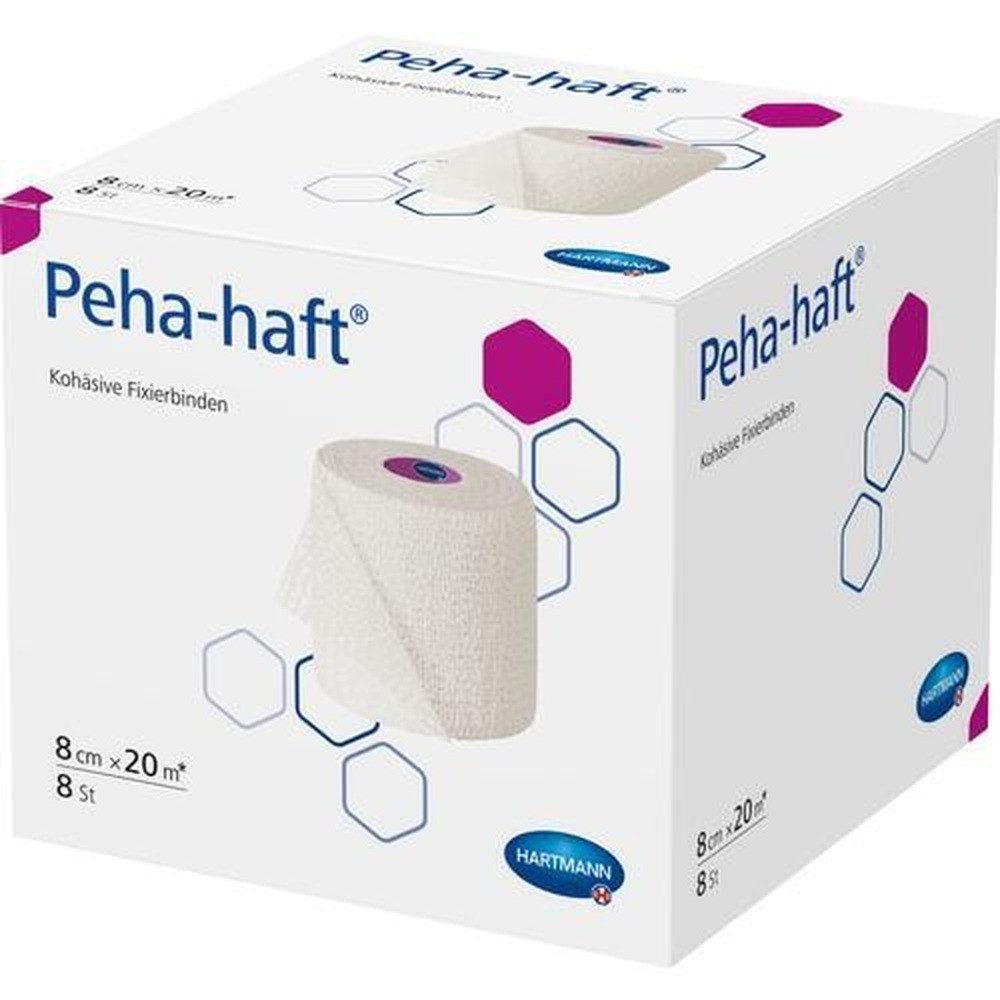 Peha-haft Bandage PEHA-HAFT Fixierbinde latexfrei 8 cmx20 m 8St