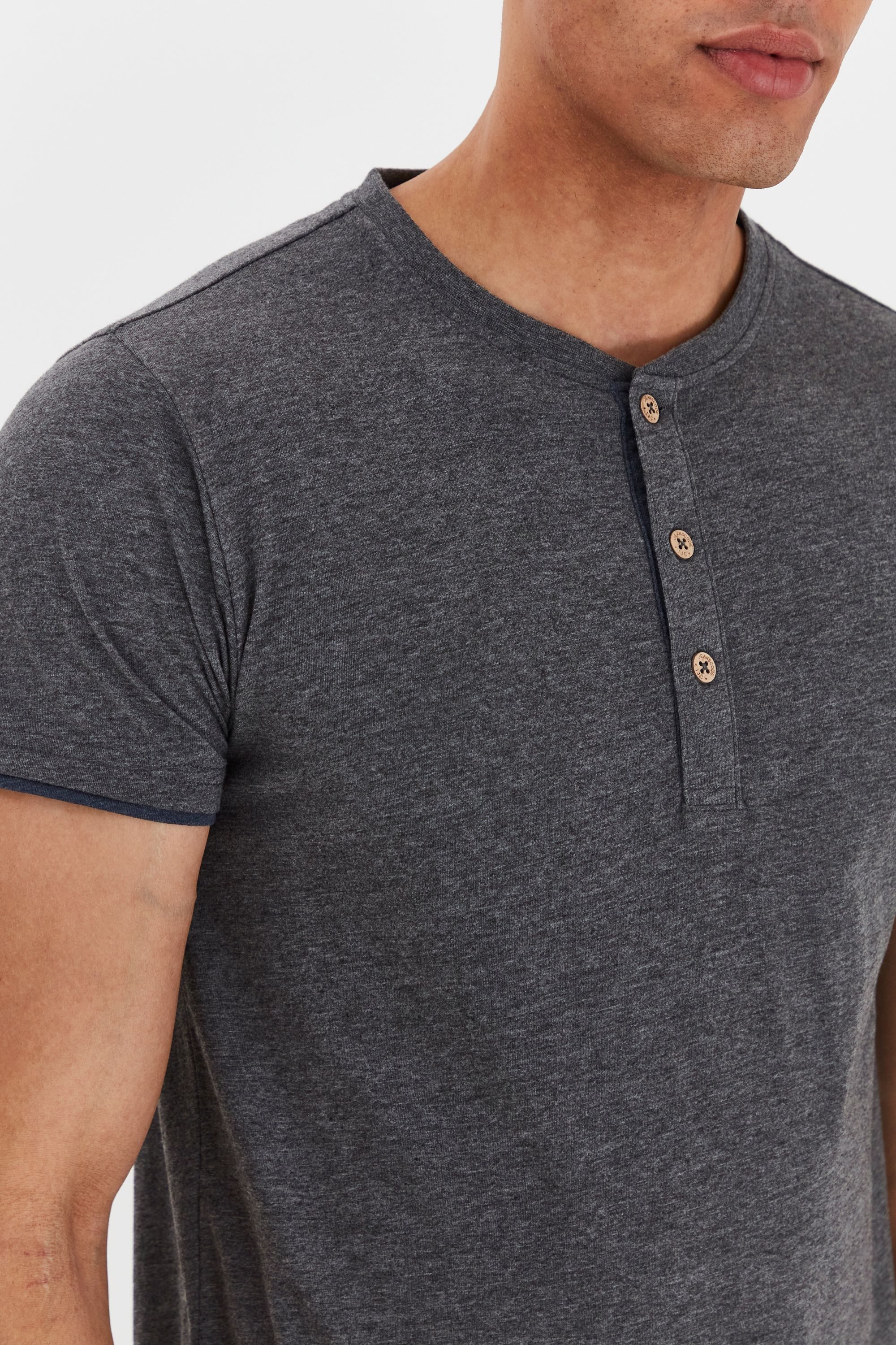 Indicode Layershirt IDTony Kurzarmshirt mit Knopfleiste