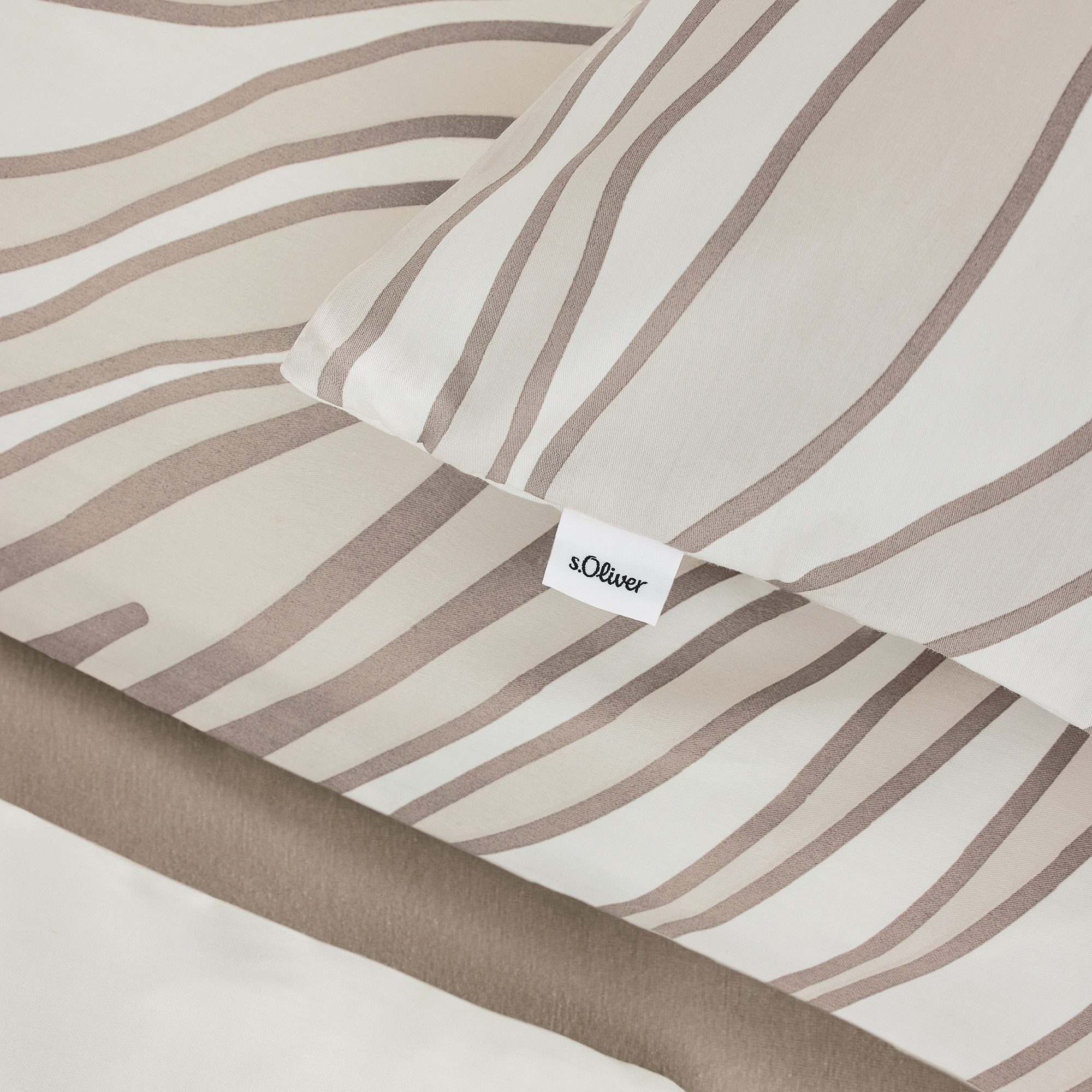s.Oliver Bettwäsche Satinbettwäsche s.Oliver, Mako-Satin, 2 teilig, im dezenten, modernen Design