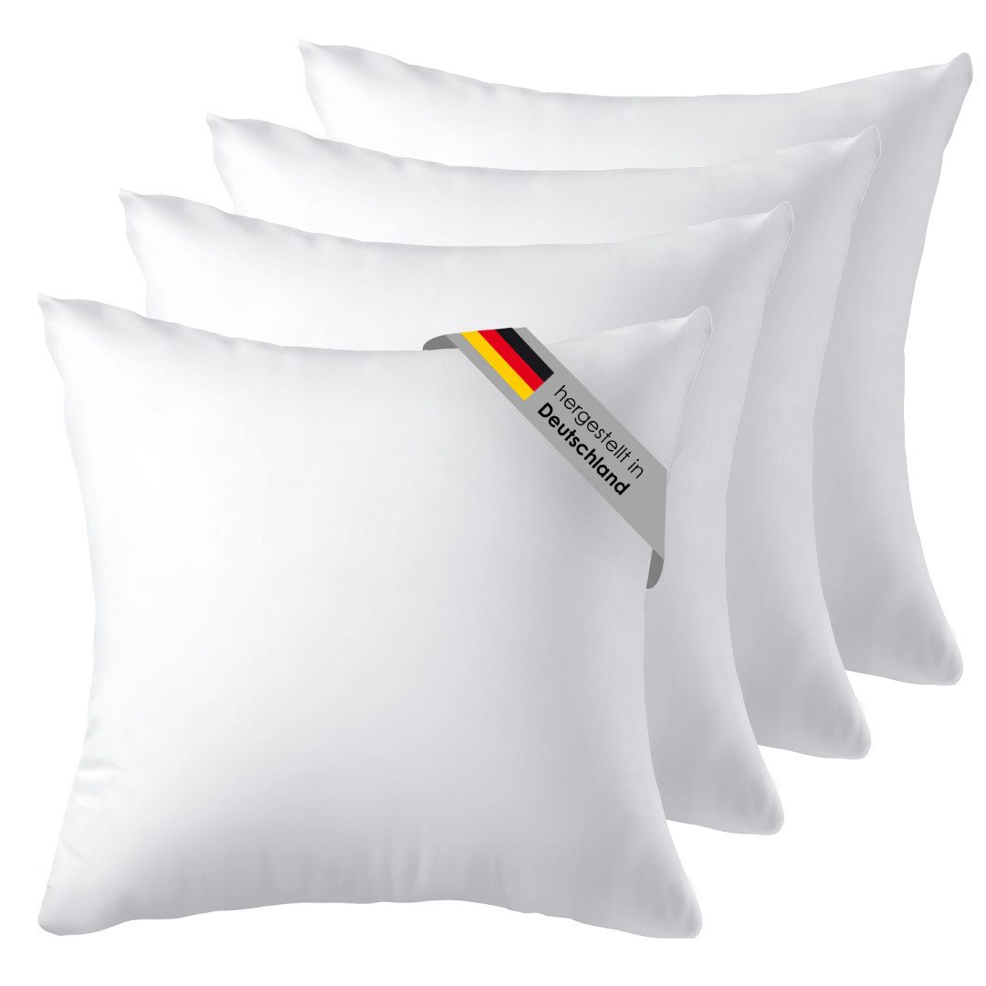 LIVINA HOME Schlafkissen Premium Kopfkissen, Kissen, Bezug: 100% Baumwolle, Deluxe Komfort, Füllung: Bezug: 100% Premium Baumwolle, Füllung: 100% Premium Polyester, Seitenschläfer, Rückenschläfer, Bauchschläfer, 1, 2 oder 4-tlg. erhältlich, Kopfkissen 40x80, 60x60, 80x80, Reißverschluss, Made in Germany