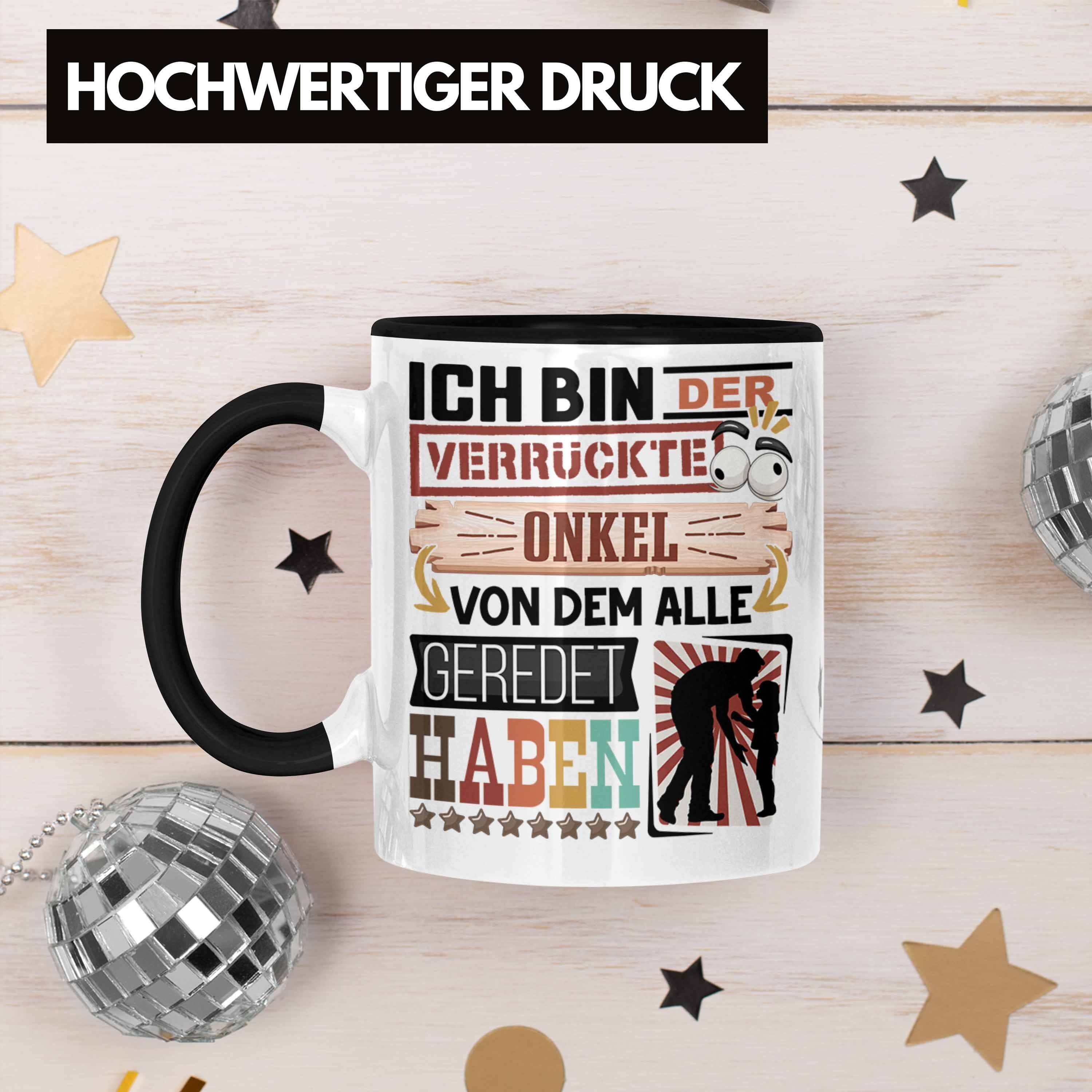 Tasse Onkel Trendation Geburtstag Geschenkidee Tasse Onkel für Lustig I Spruch Geschenk Schwarz
