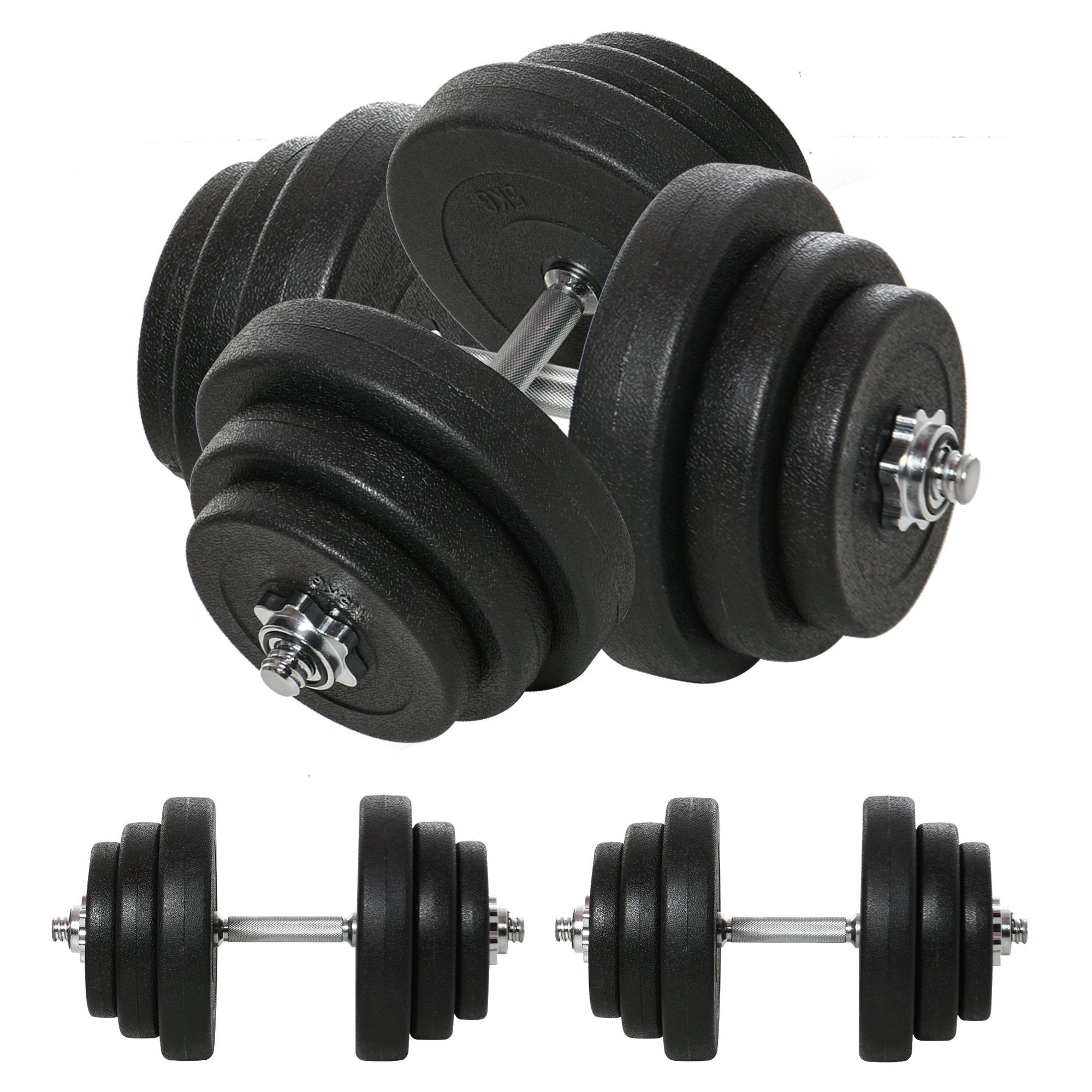 Hantel-Set Kurzhantel-Set 40 kg, Schwarz