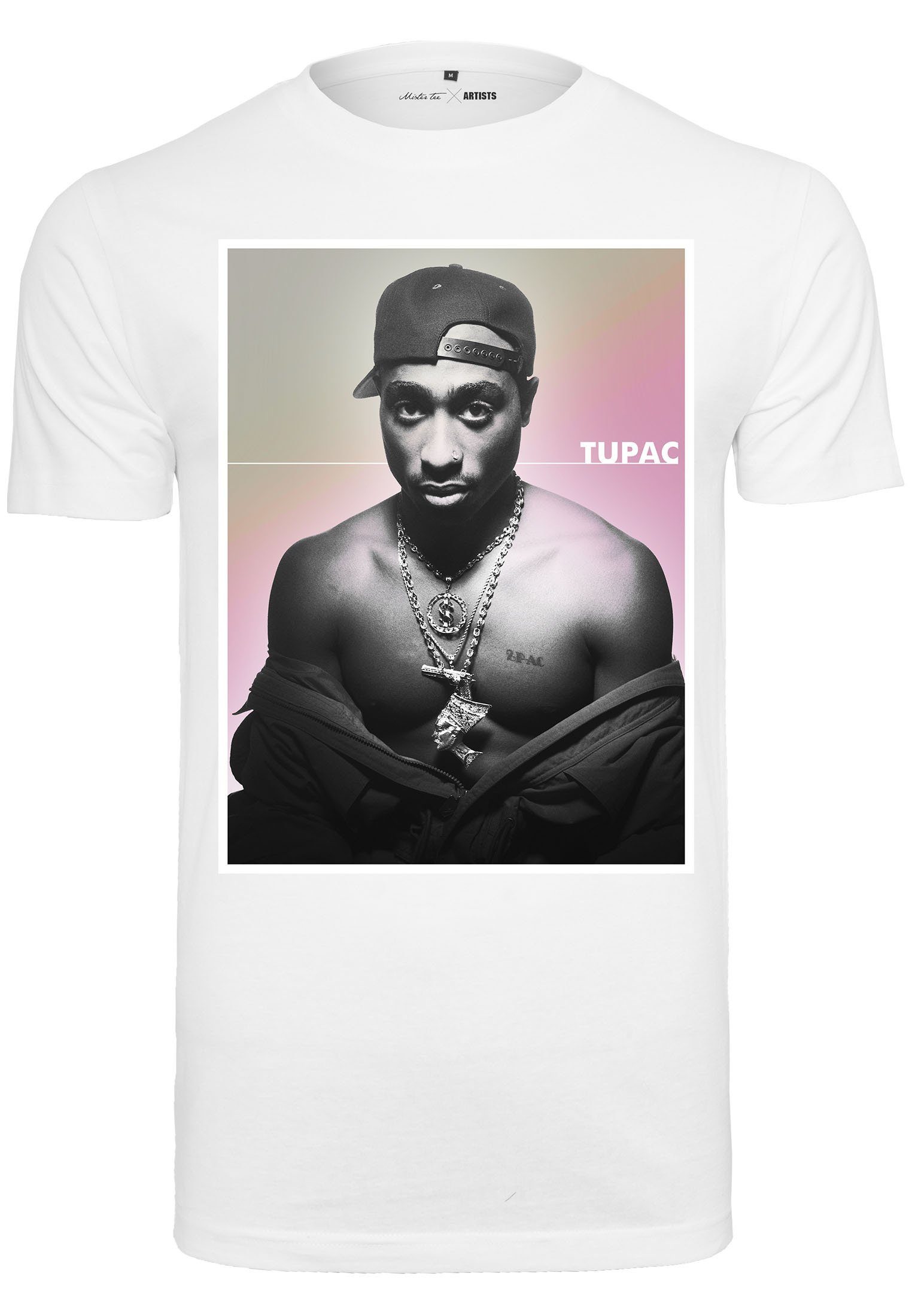 Afterglow (1-tlg) T-Shirt Afterglow Herren Tupac MT1010 white Tee Tupac MisterTee
