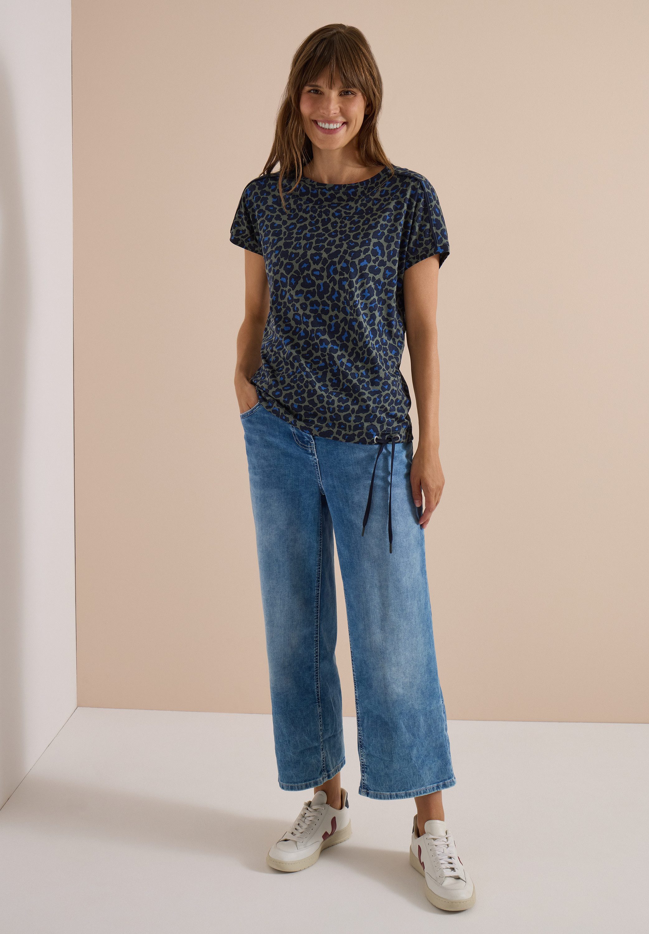 CECIL Print-Shirt mit Tunnelzugsaum – Bild 3 von 5