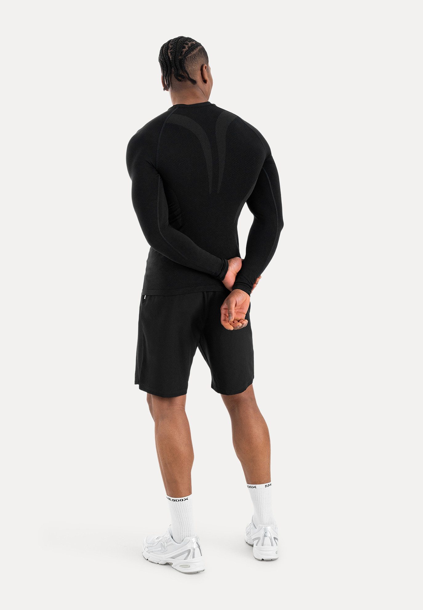 Smilodox Longsleeve Carnos, Compression Shirt Herren, Langarmshirt für Gym & Training Compression Fit, Seamless, atmungsaktiv, Body Mapping, Stretch