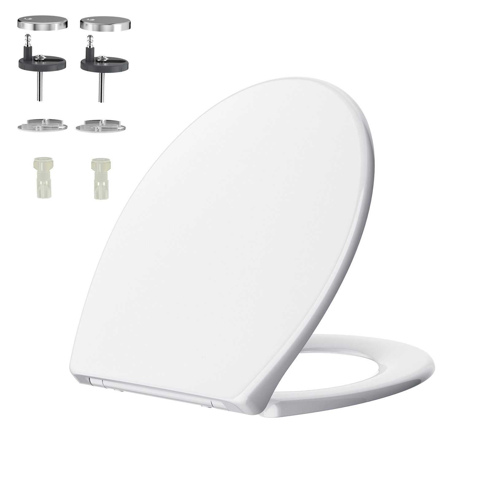 Rainsworth WC-Sitz Modelle fuer Kinder enthalten, mit Nano Glaze Material,Ein-Knopf-Schnellverschluss Toilettenschüssel
