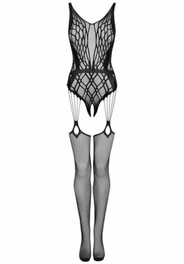 Obsessive Bodystocking Bodystocking im Strapslook ouvert - schwarz 20 DEN (1 St) transparent