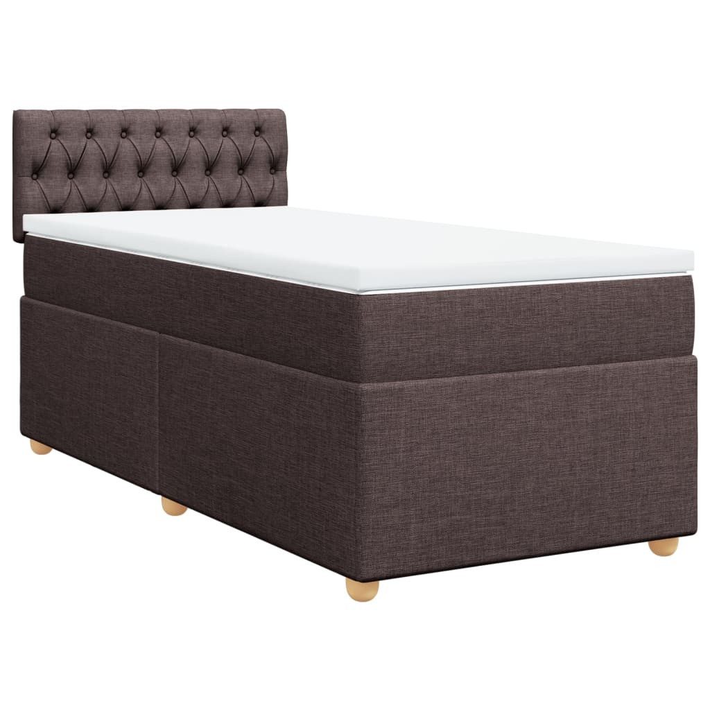 vidaXL Bett Boxspringbett mit Matratze Dunkelbraun günstig online kaufen