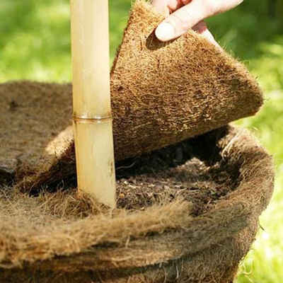 Grüner Jan Rindenmulch Kokos-Mulchscheibe 45cm Kokosmatte Frostschutz Pflanzenschutz