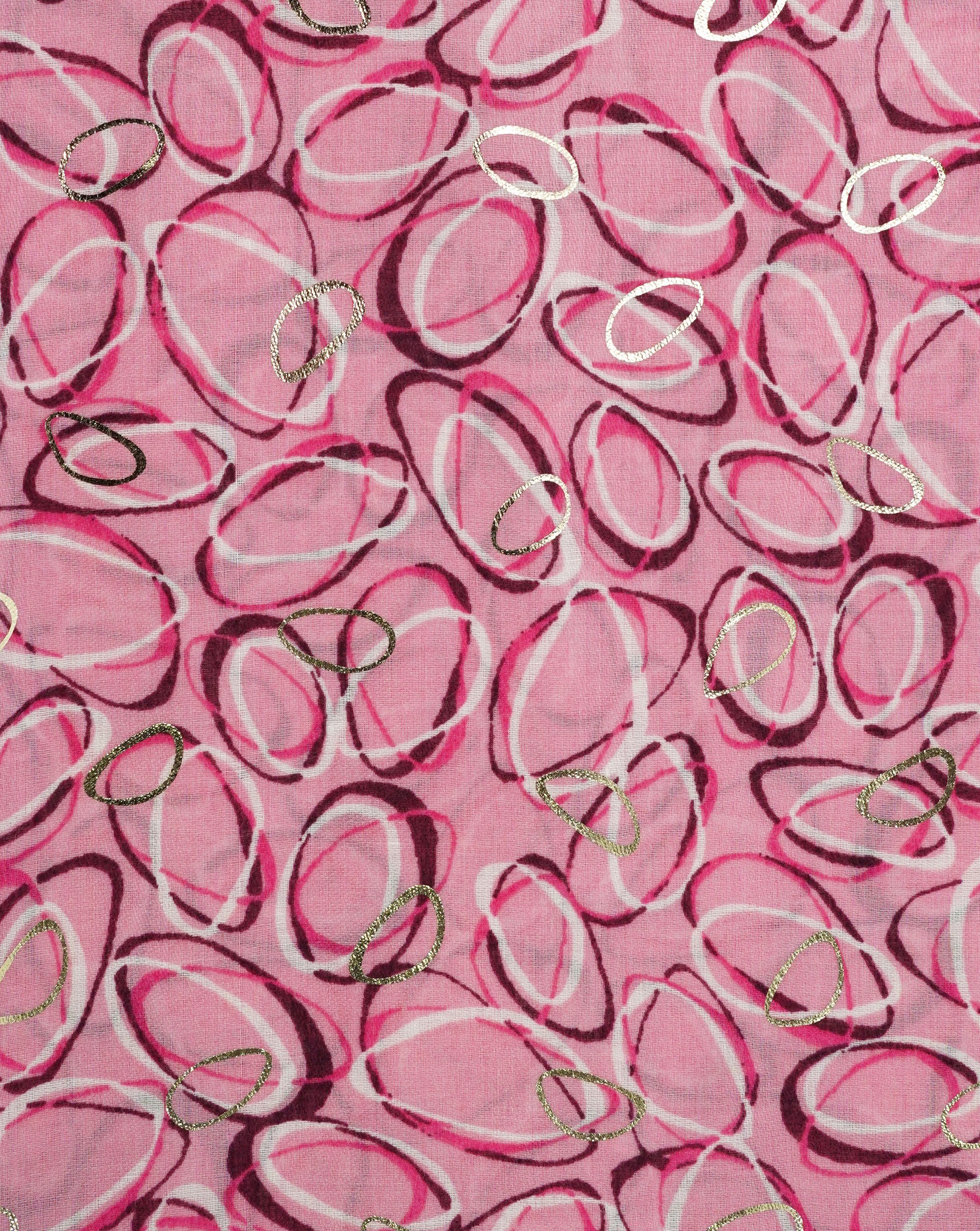 leicht, MANDALA, pink Harpa Metallic-Print Modeschal